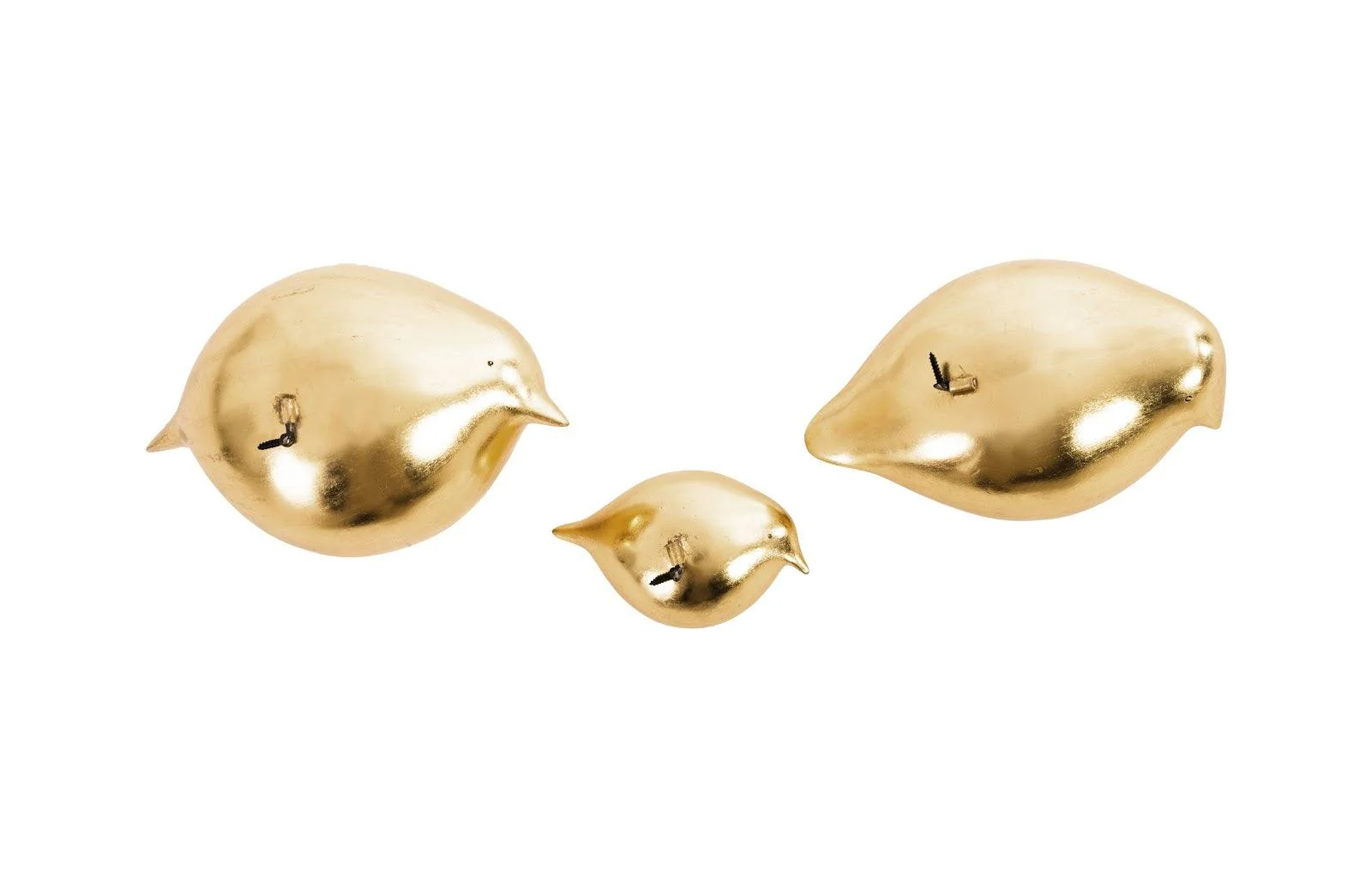Golden Birds, Set of 3, Gold Leaf, LG - Frankwebs