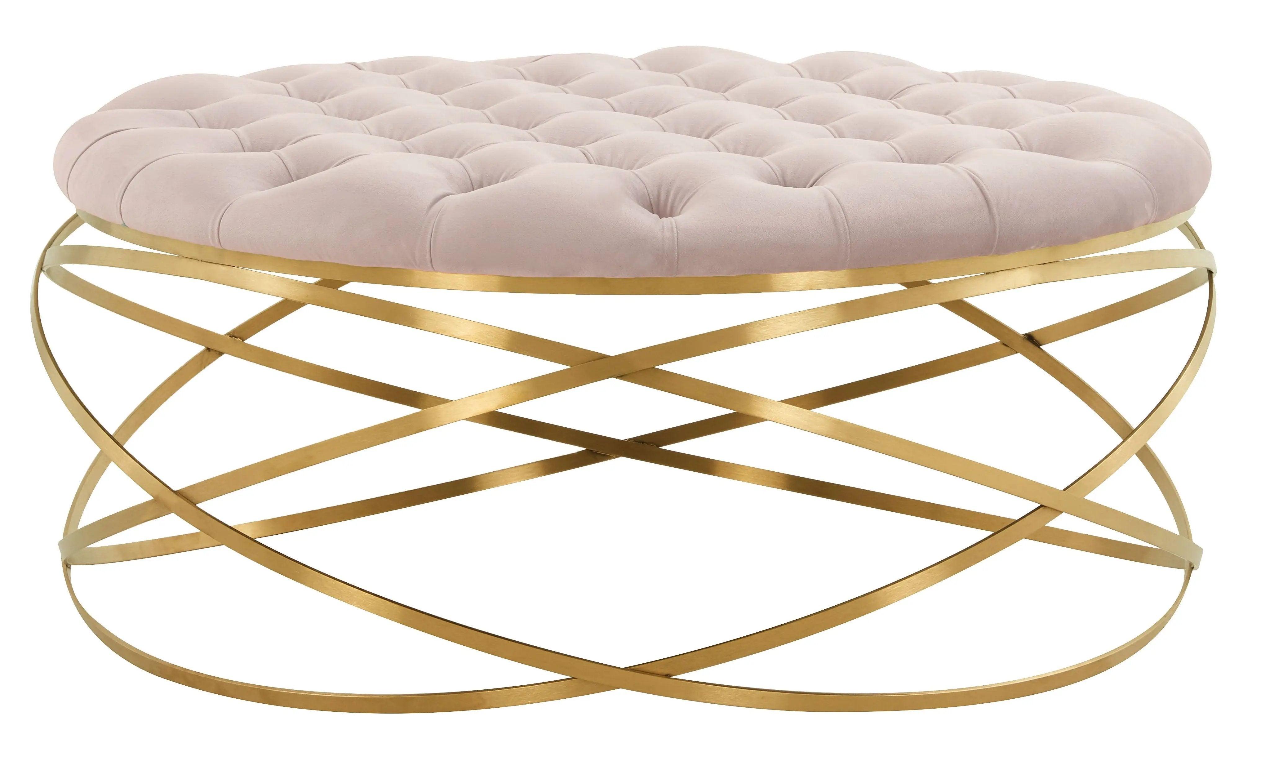 RUMI TUFTED VELVET OTTOMAN - Frankwebs