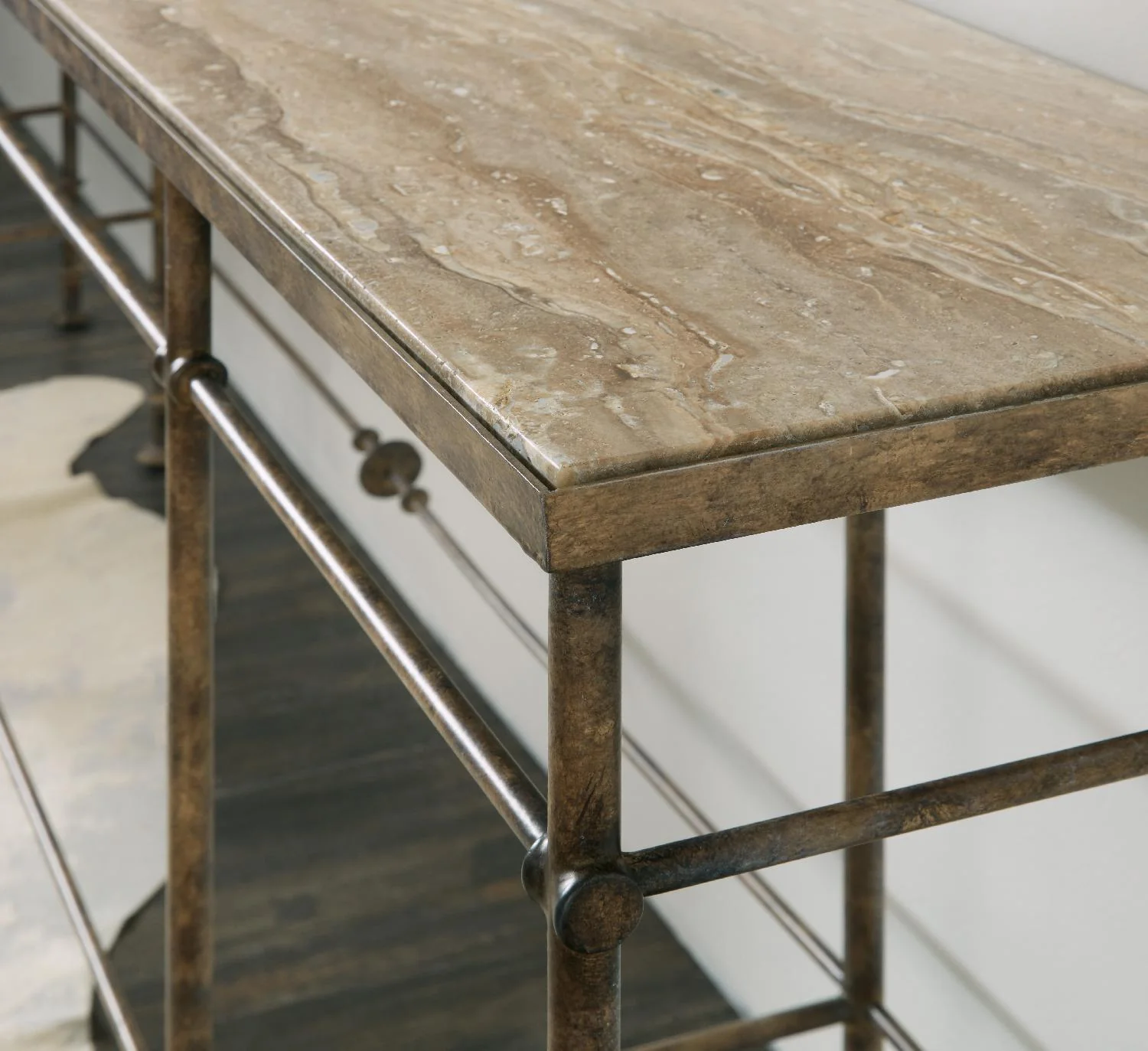La Grange St James Metal and Stone Console - Frankwebs
