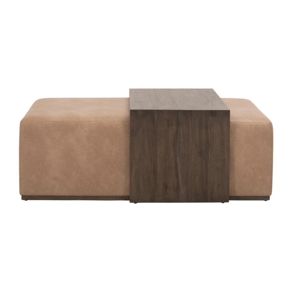 Dovetail Upholstered Coffee Table - Burnished Brown Acacia - Frankwebs