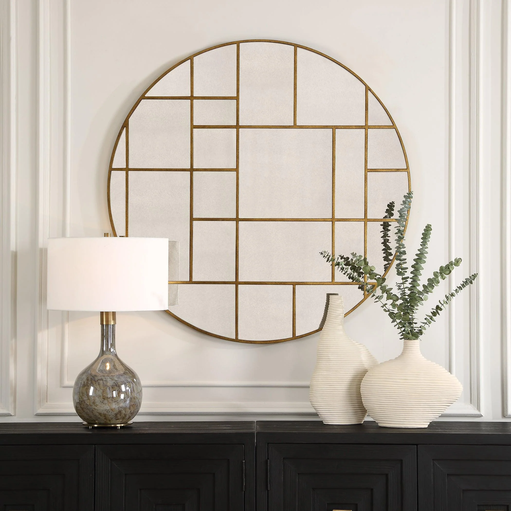 Geometric Round Mirror - Frankwebs