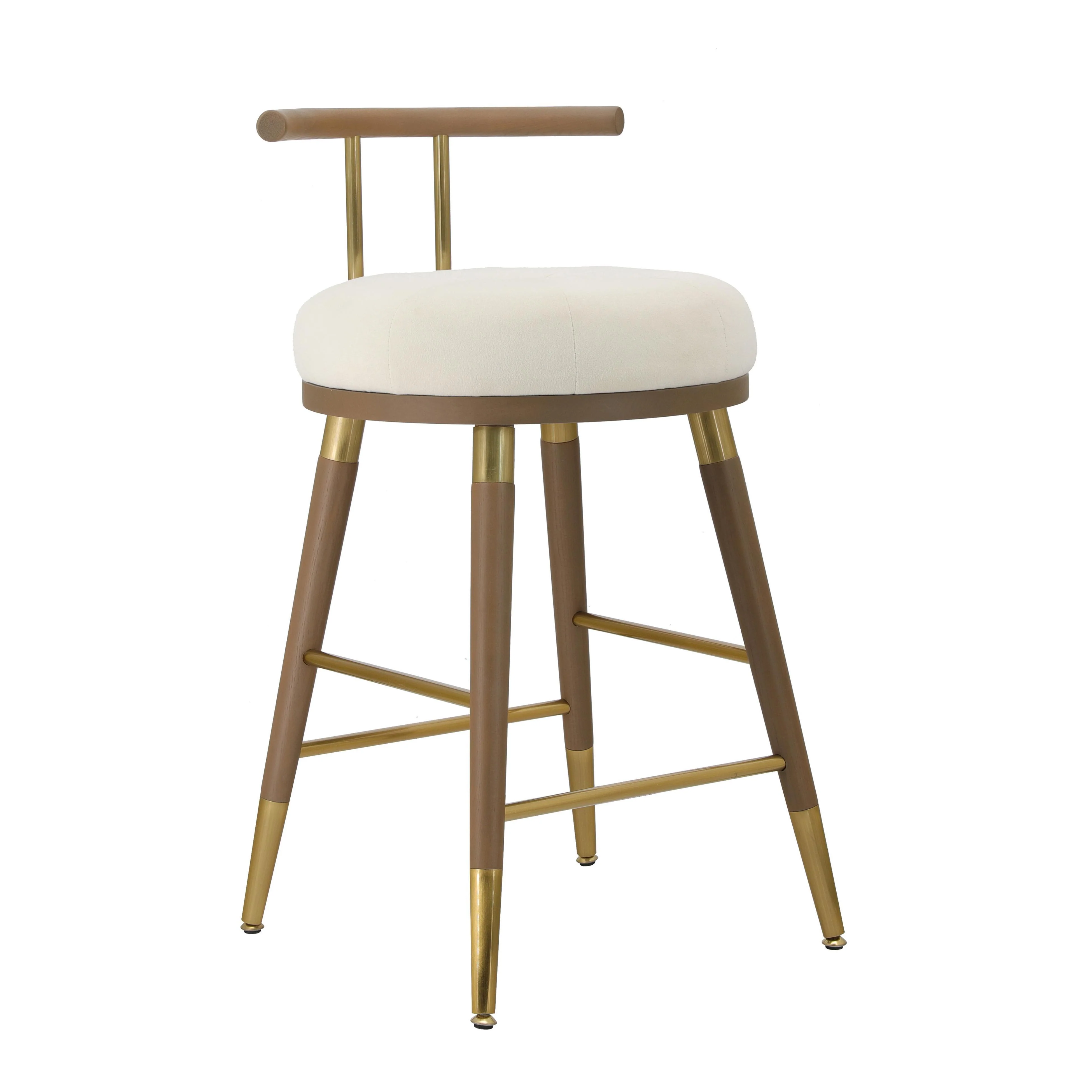 Juniper Cream Velvet Counter Stool - Frankwebs