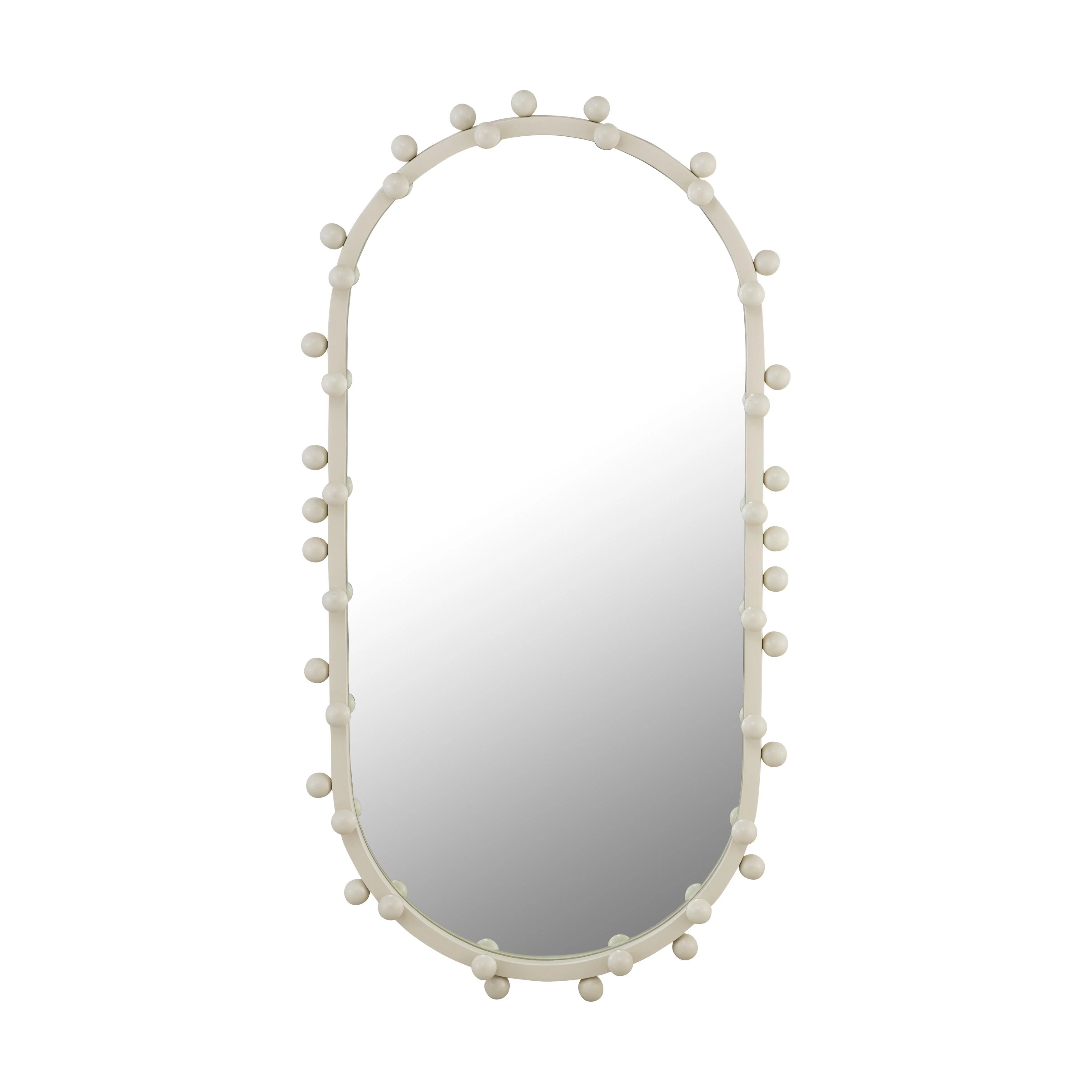 Bubbles Ivory Large Oval Wall Mirror - Frankwebs