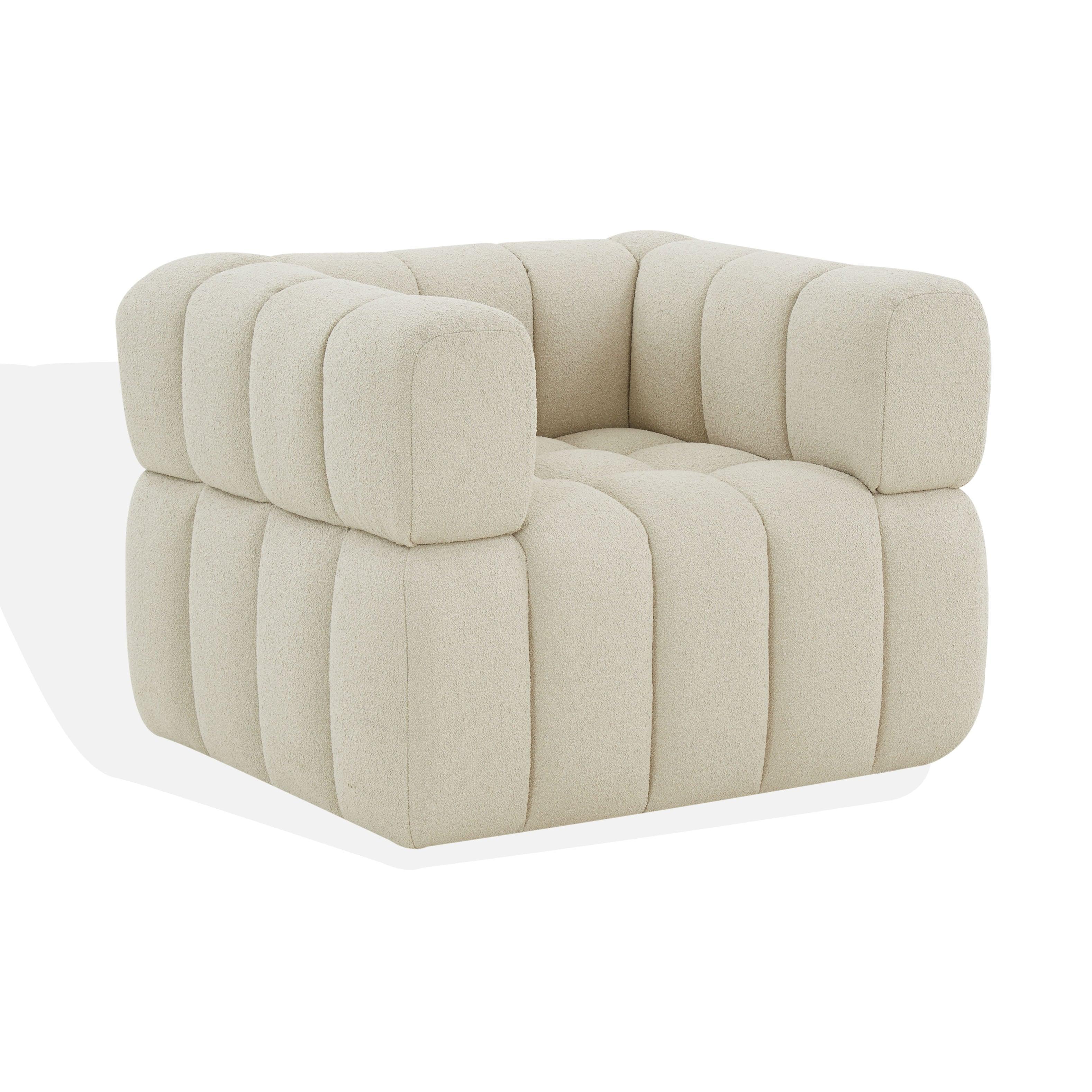 Calyna Tufted Boucle Accent Chair - Frankwebs