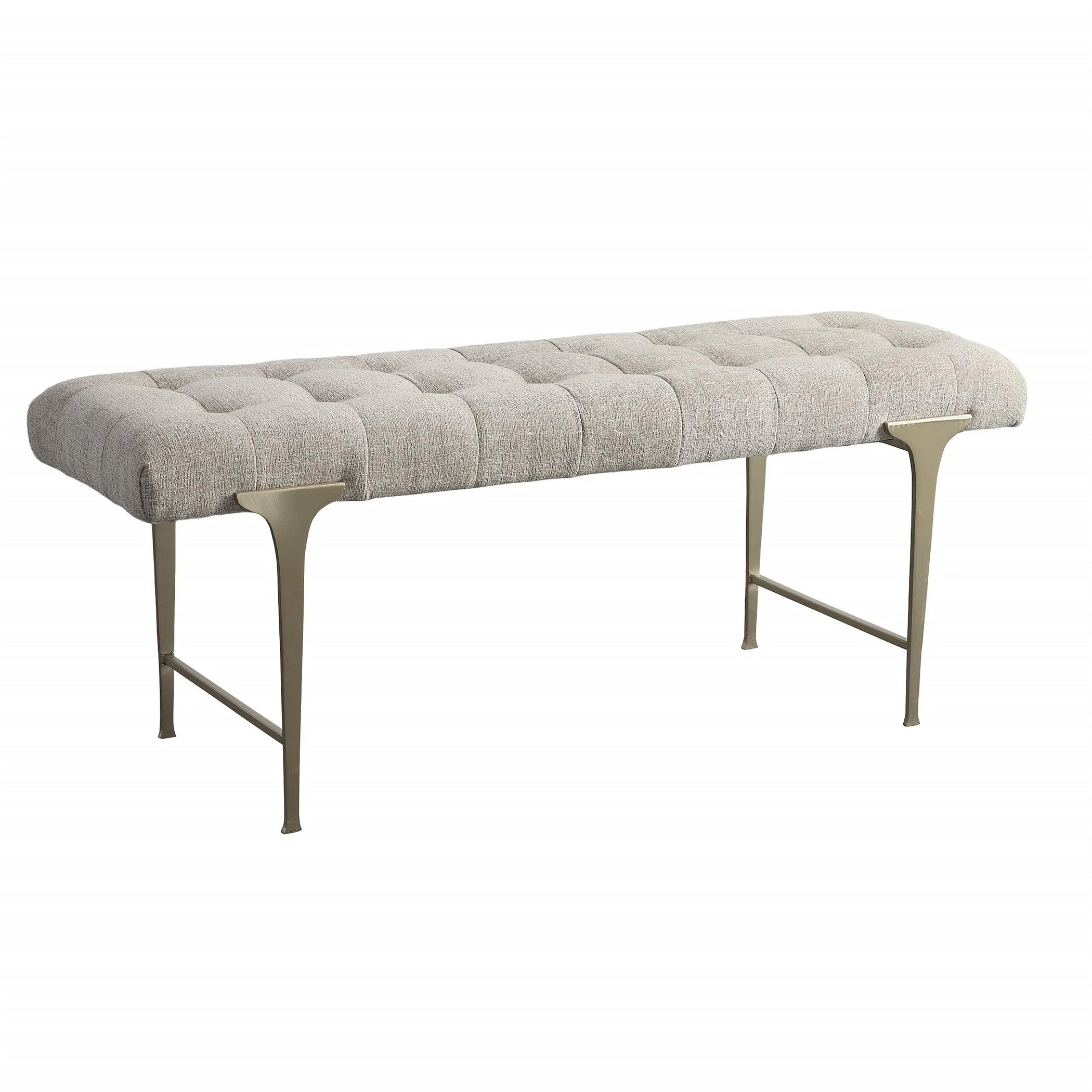 Imperial Upholstered Gray Bench - Frankwebs
