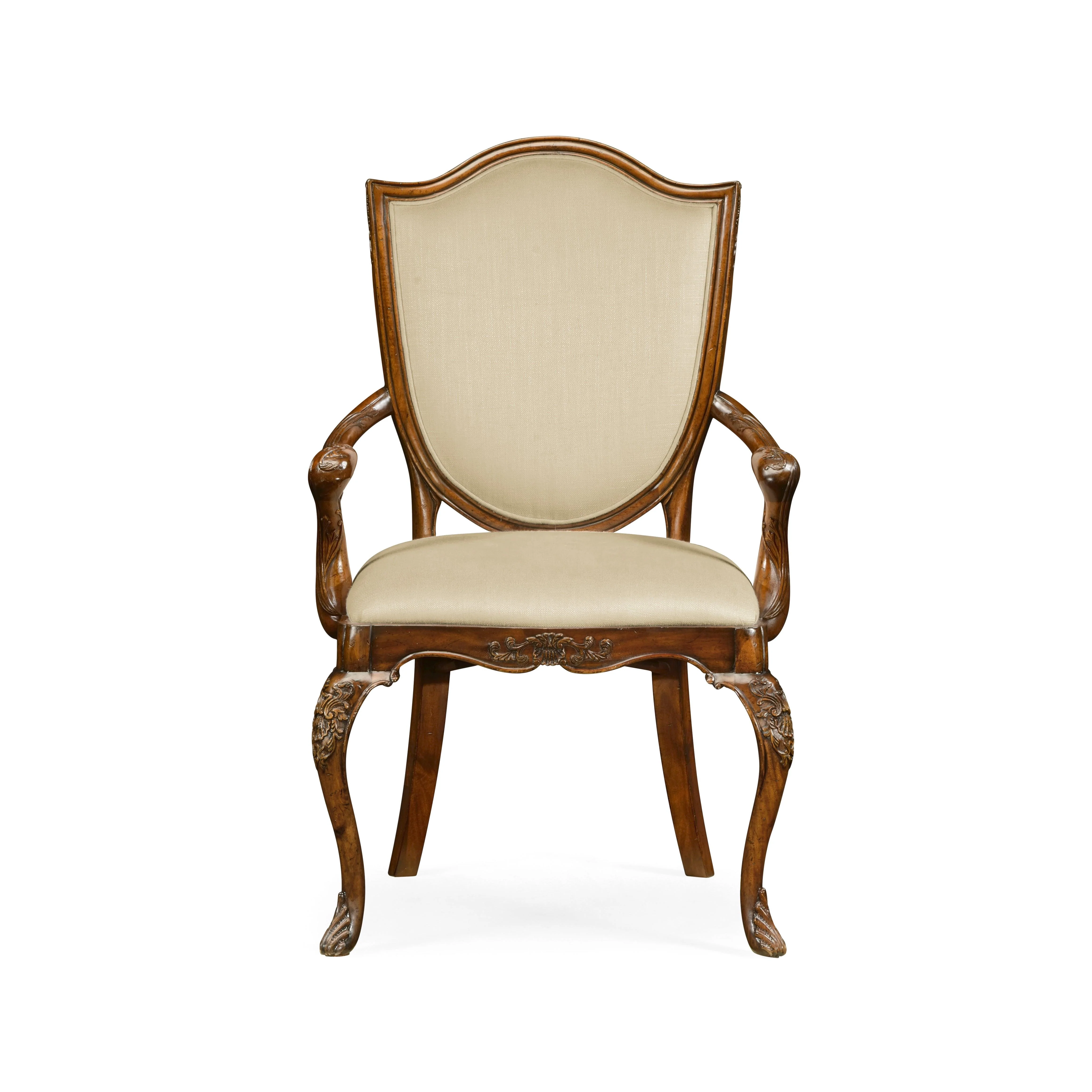 Versailles Shield Back Mahogany Arm Chair - Set of 2 - Frankwebs