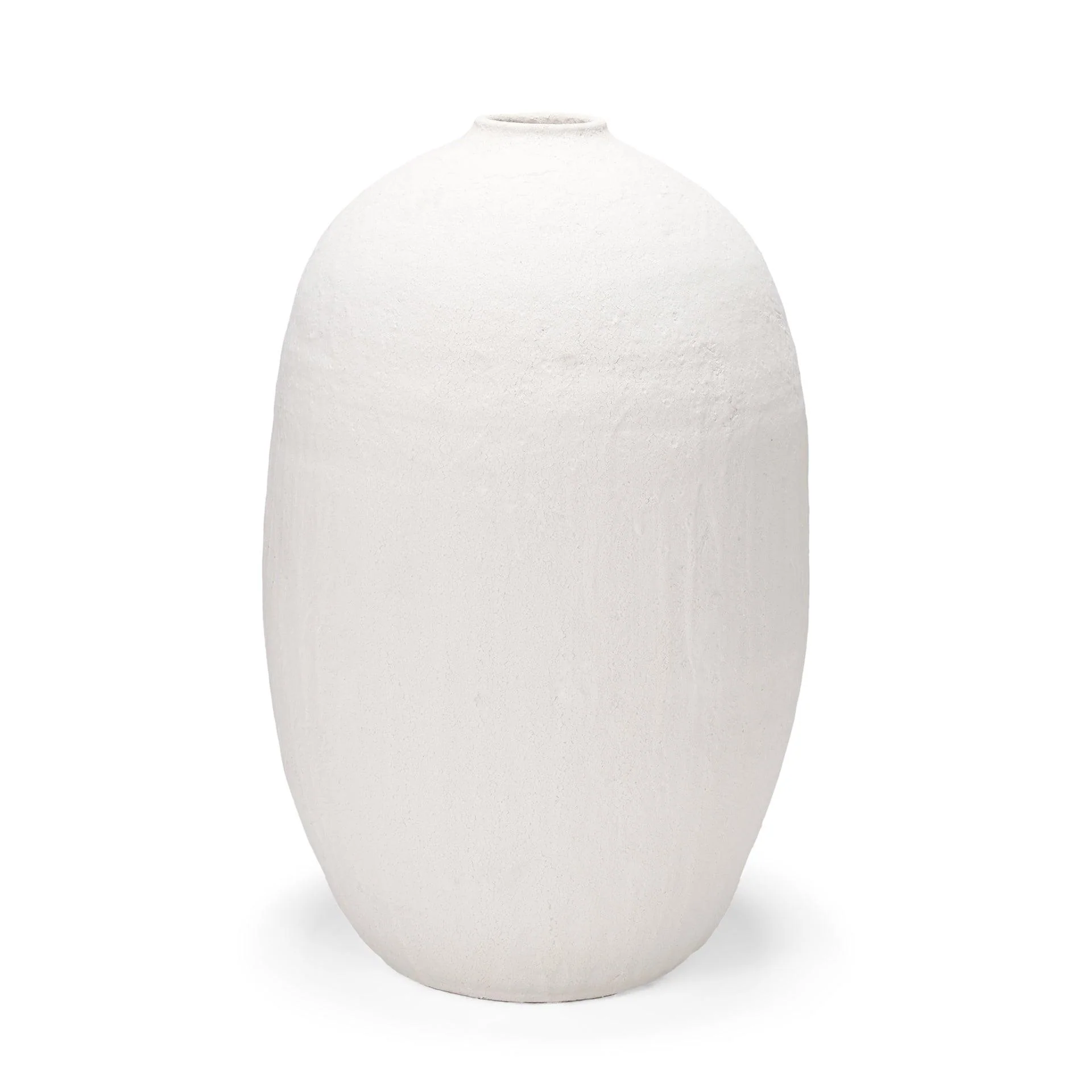 Karakum II Large White Textured Ceramic Vase - Frankwebs