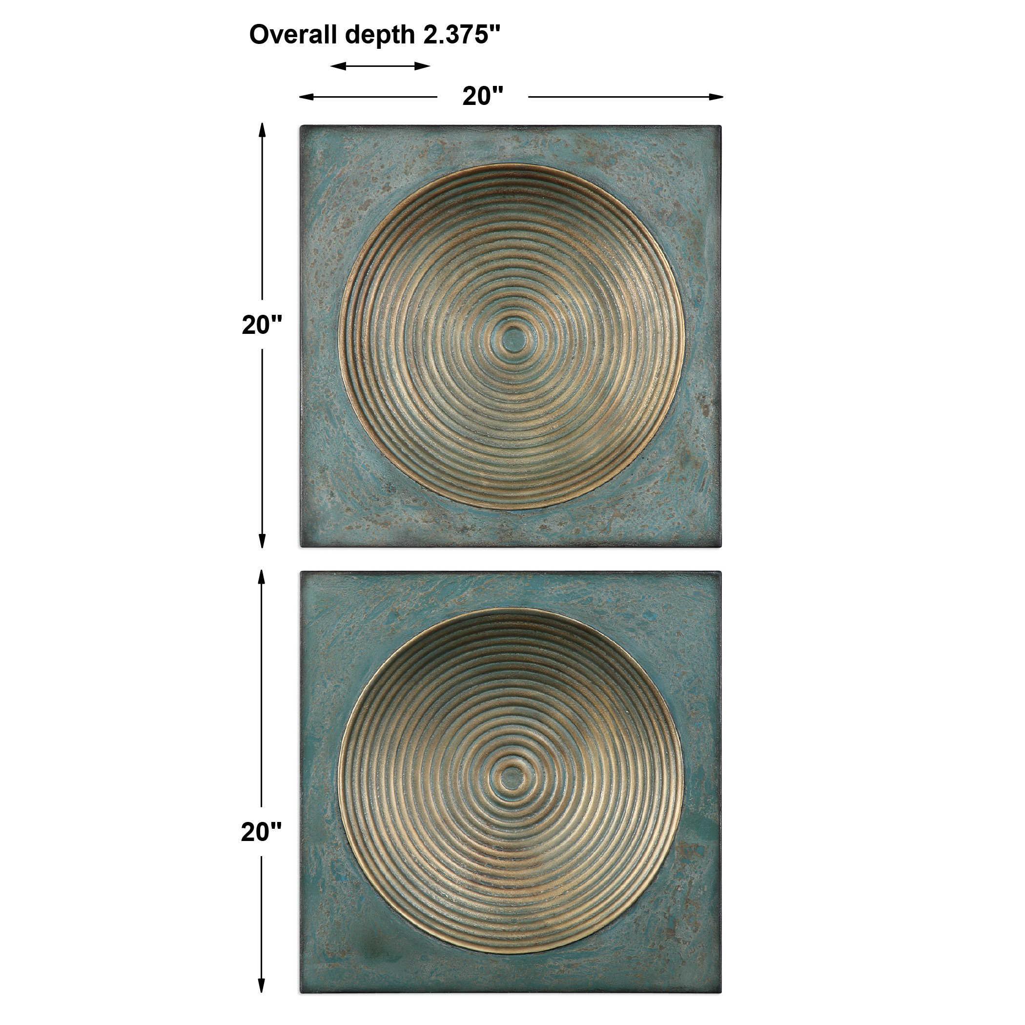 Sybil Antique Gold Squares S/2 - Frankwebs