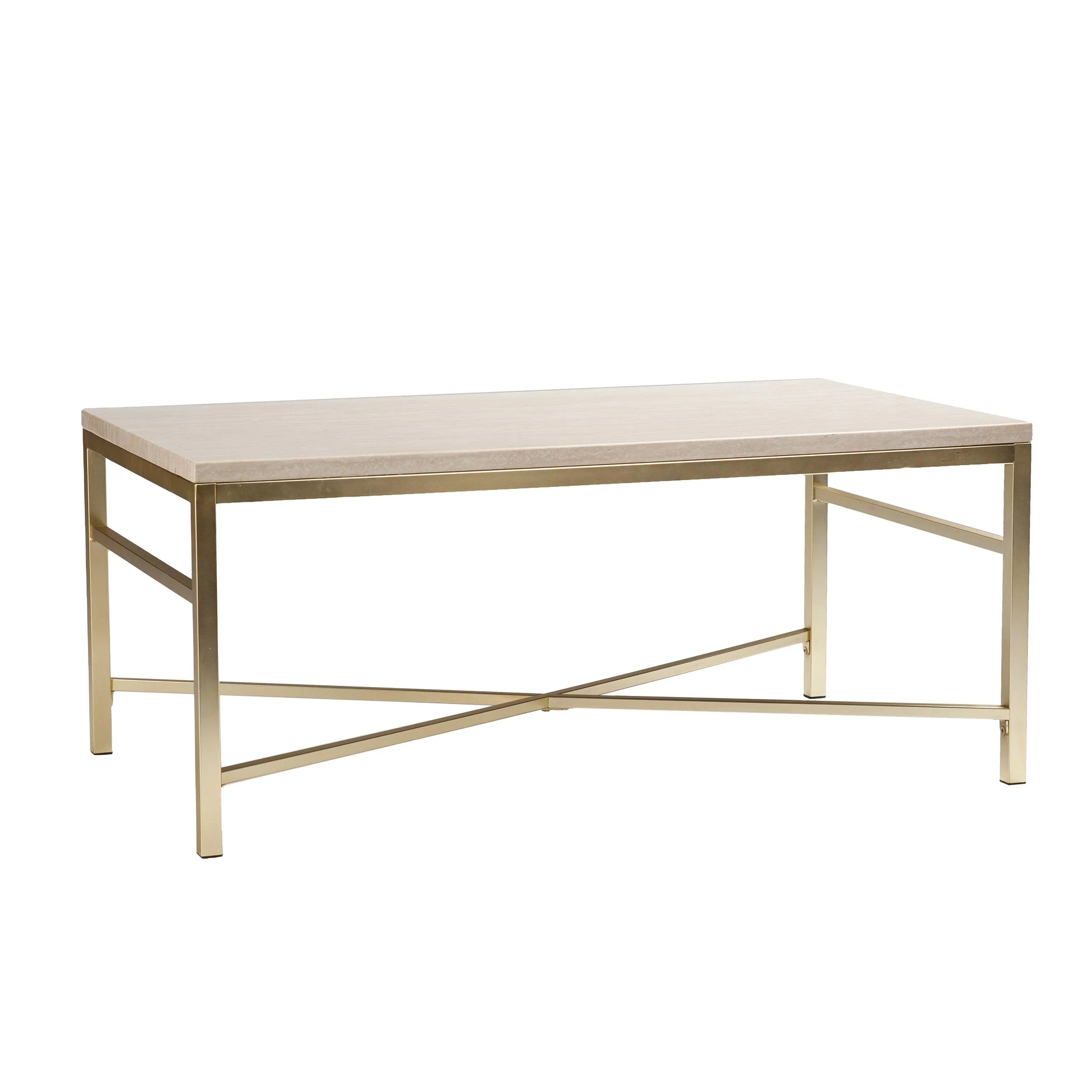Orinda Faux Stone Cocktail Table - Travertine - Frankwebs