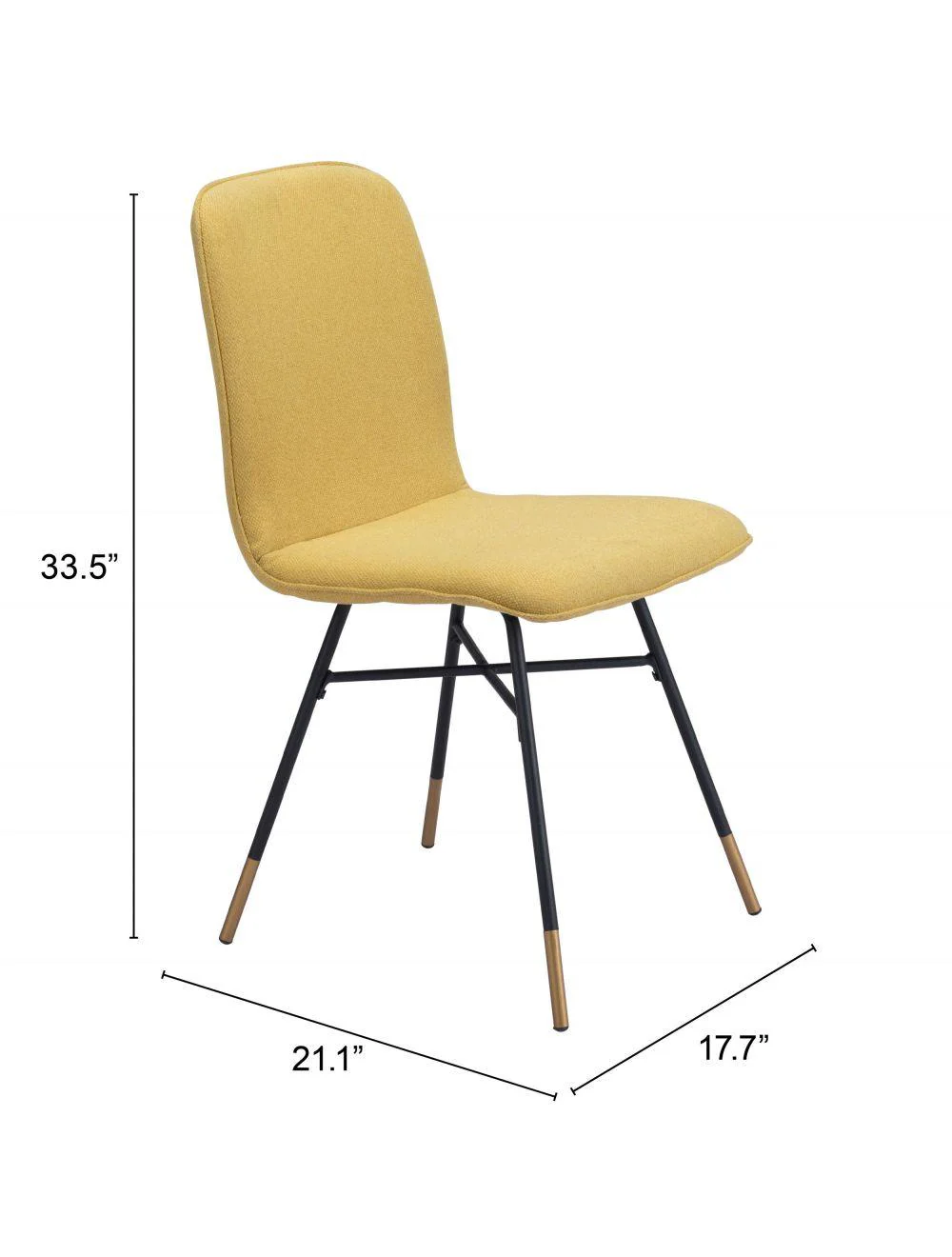 Var Dining Chair (Set of 2) Yellow - Frankwebs