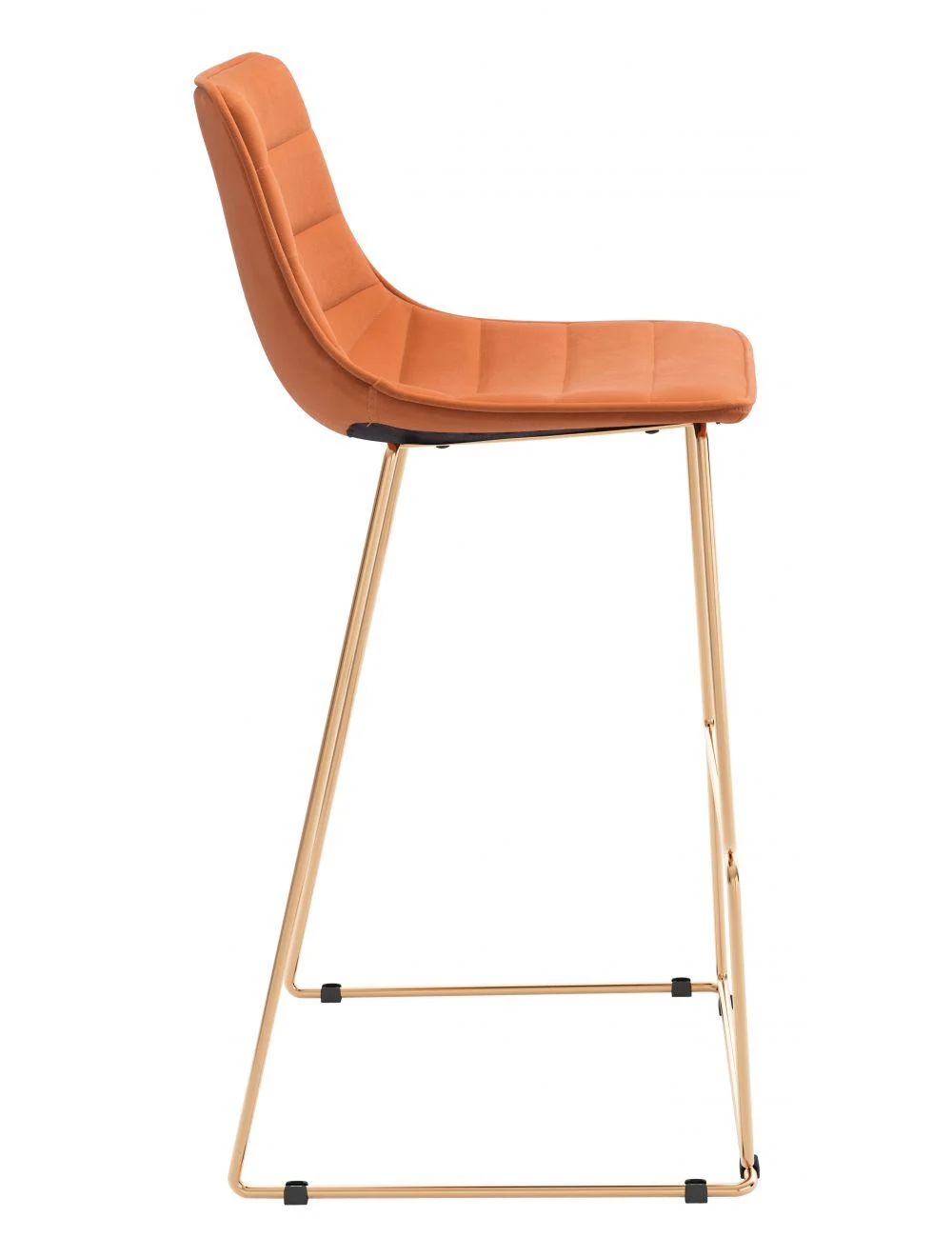 Adele Bar Chair (Set of 2) Orange & Gold - Frankwebs