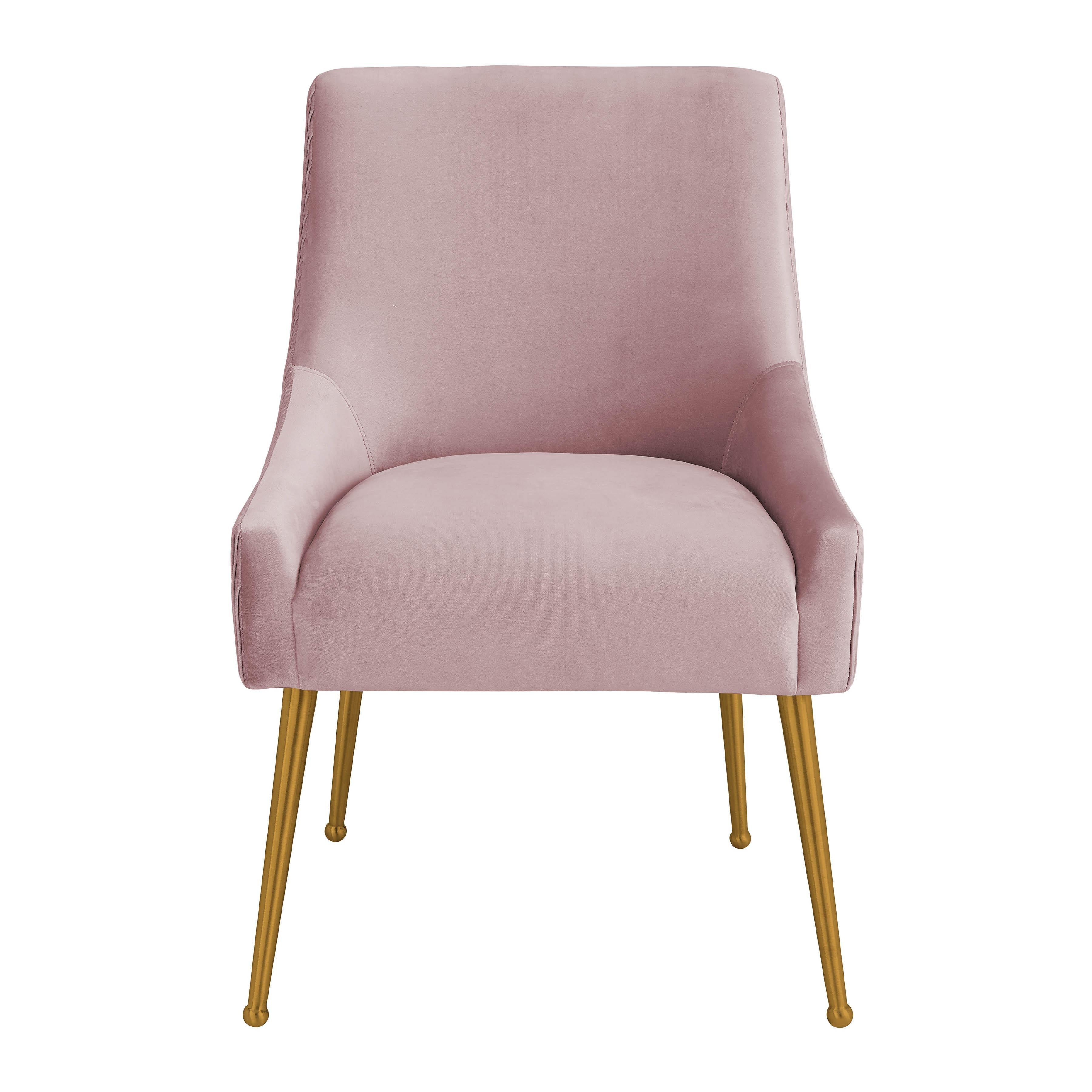 Beatrix Pleated Mauve Velvet Side Chair - Frankwebs