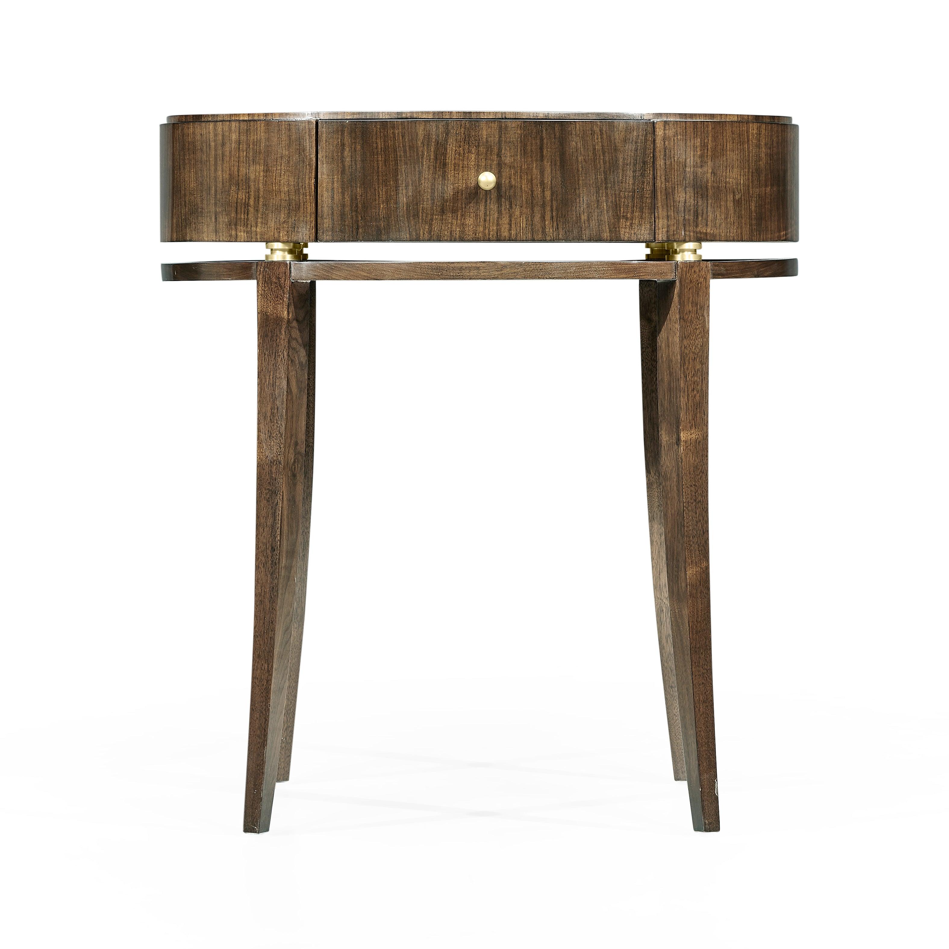Berkley Oval Walnut Bedside Table - Frankwebs