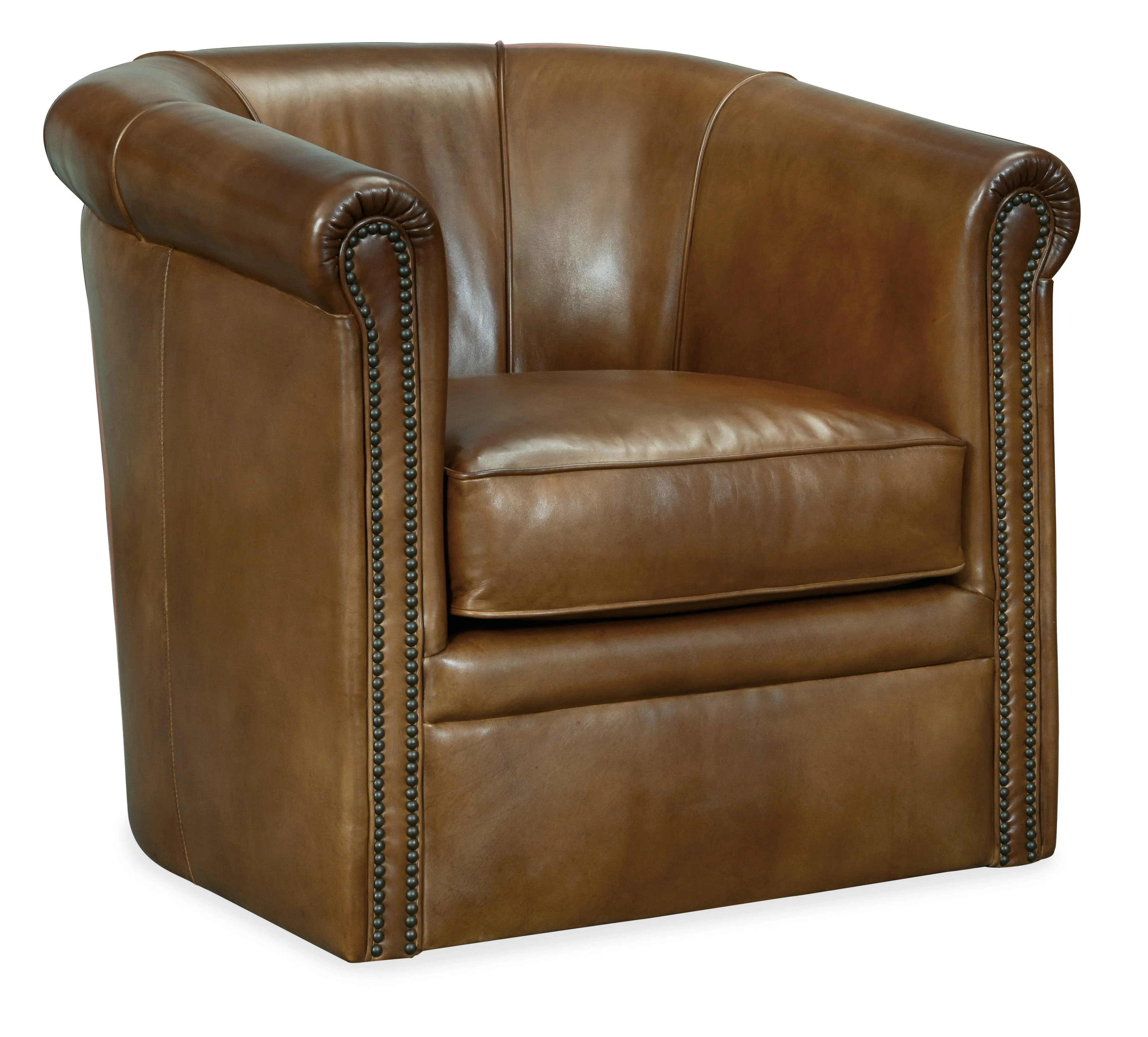Axton Swivel Leather Club Chair - Frankwebs