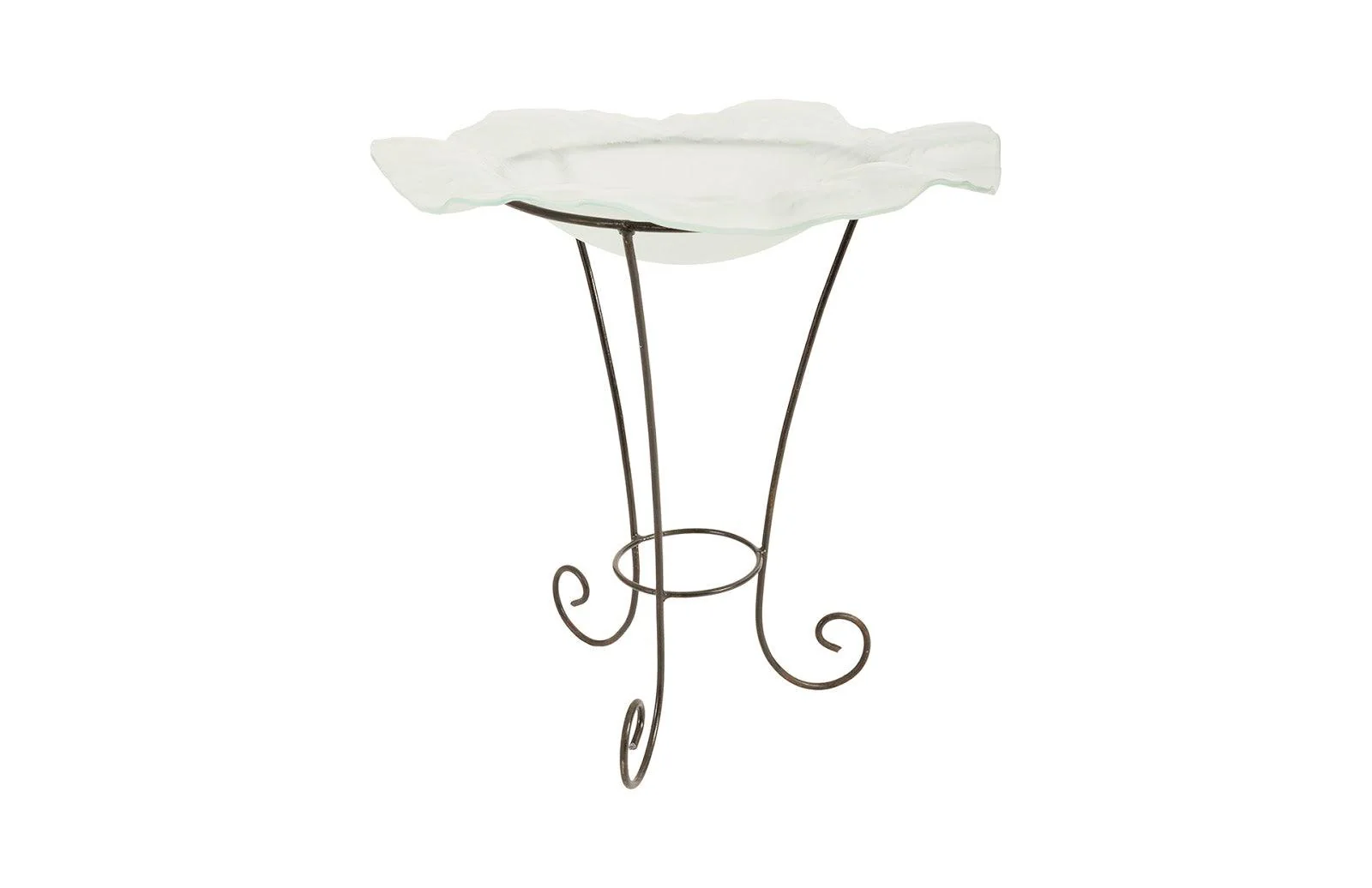 Frosted Glass Bowl on Stand, SM - Frankwebs