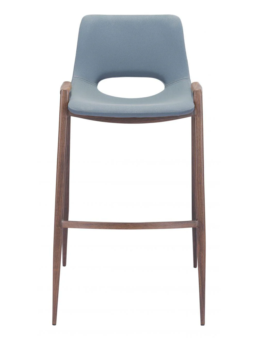 Desi Bar Chair (Set of 2) Gray & Walnut - Frankwebs