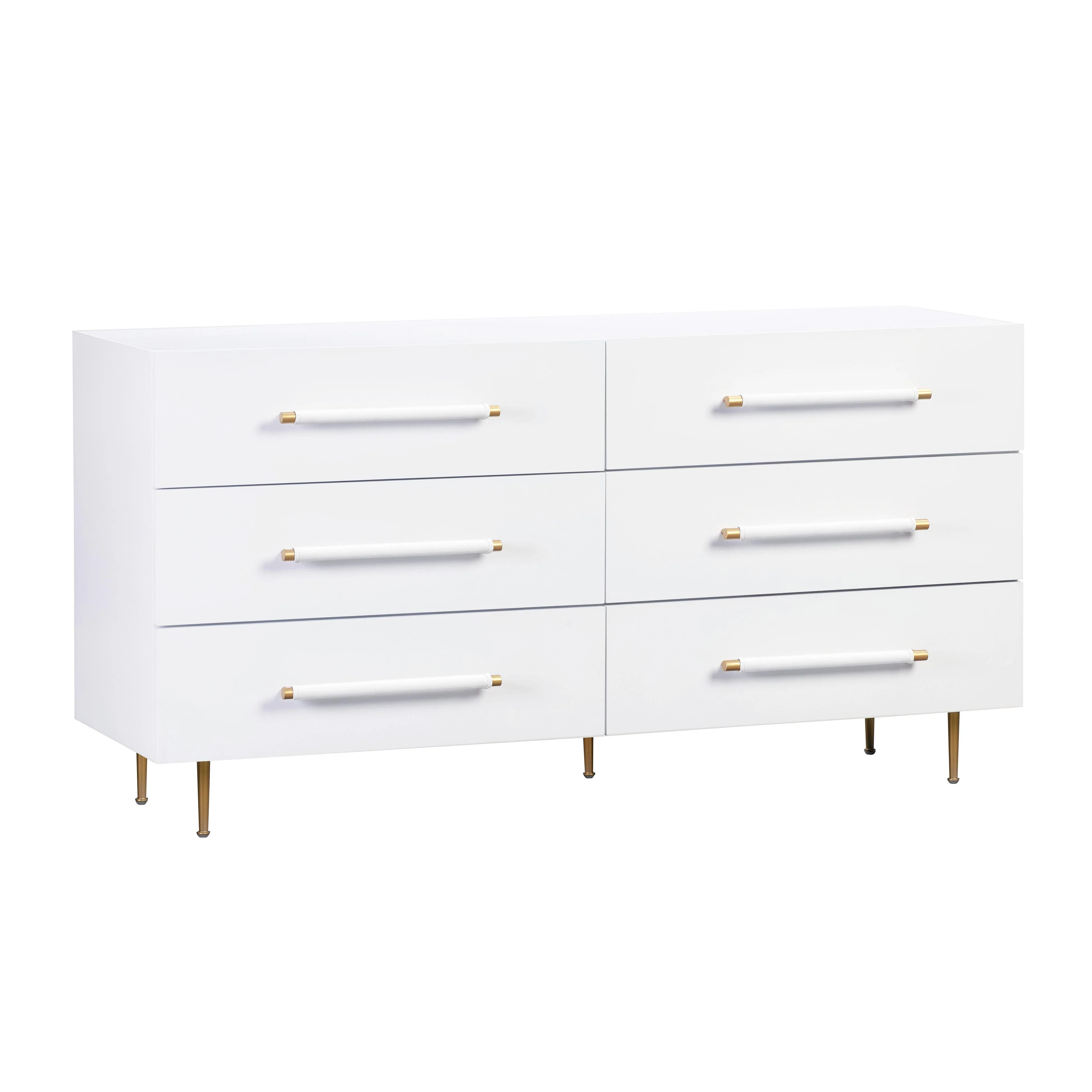 Trident White 6 Drawer Dresser - Frankwebs