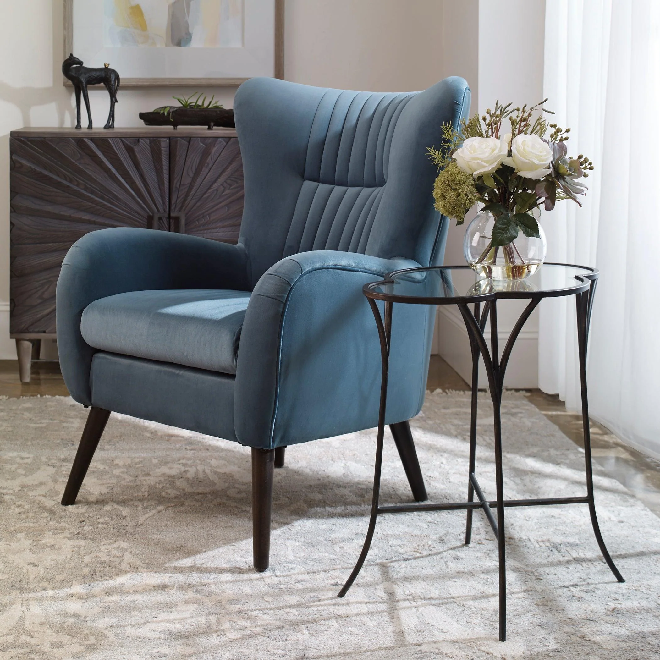 ADHIRA GLASS ACCENT TABLE - Frankwebs