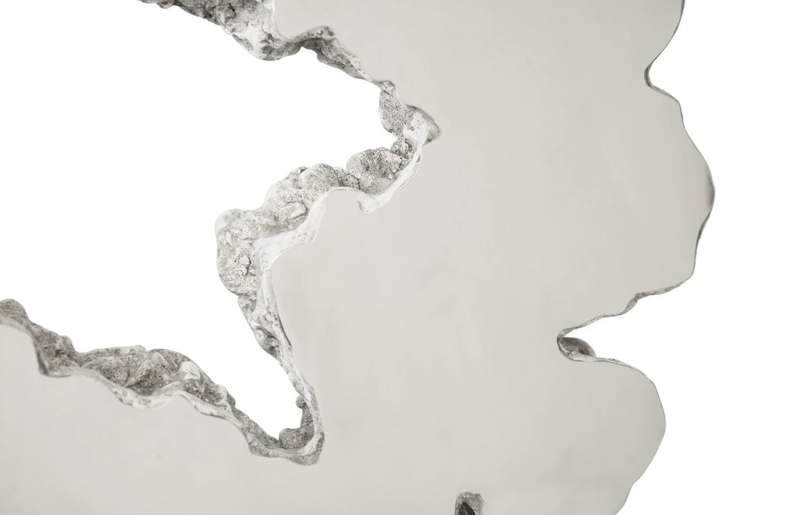 Lava Slice Sculpture on Stand, Resin, Stainless Steel - Frankwebs