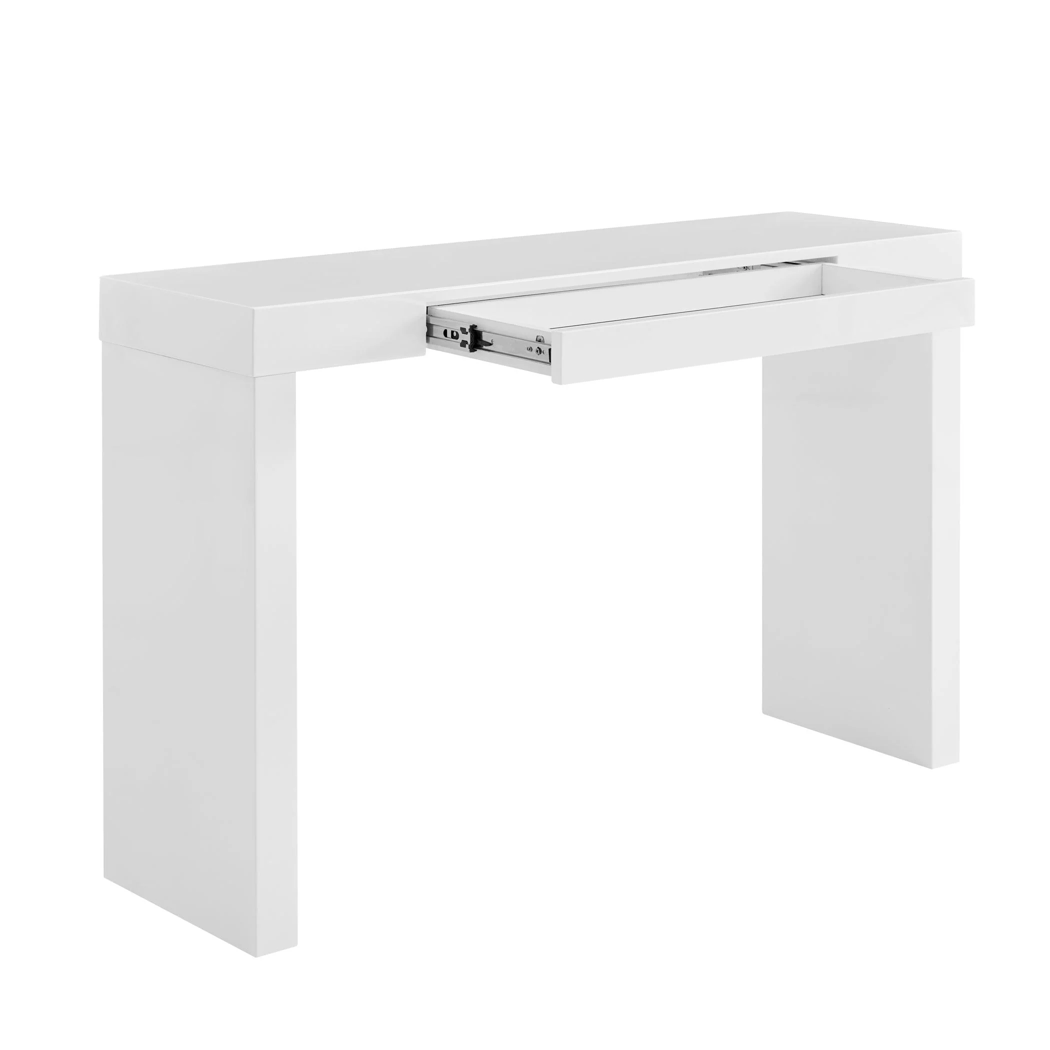 DONALD CONSOLE TABLE/DESK IN WHITE WITH ONE DRAWER - Frankwebs