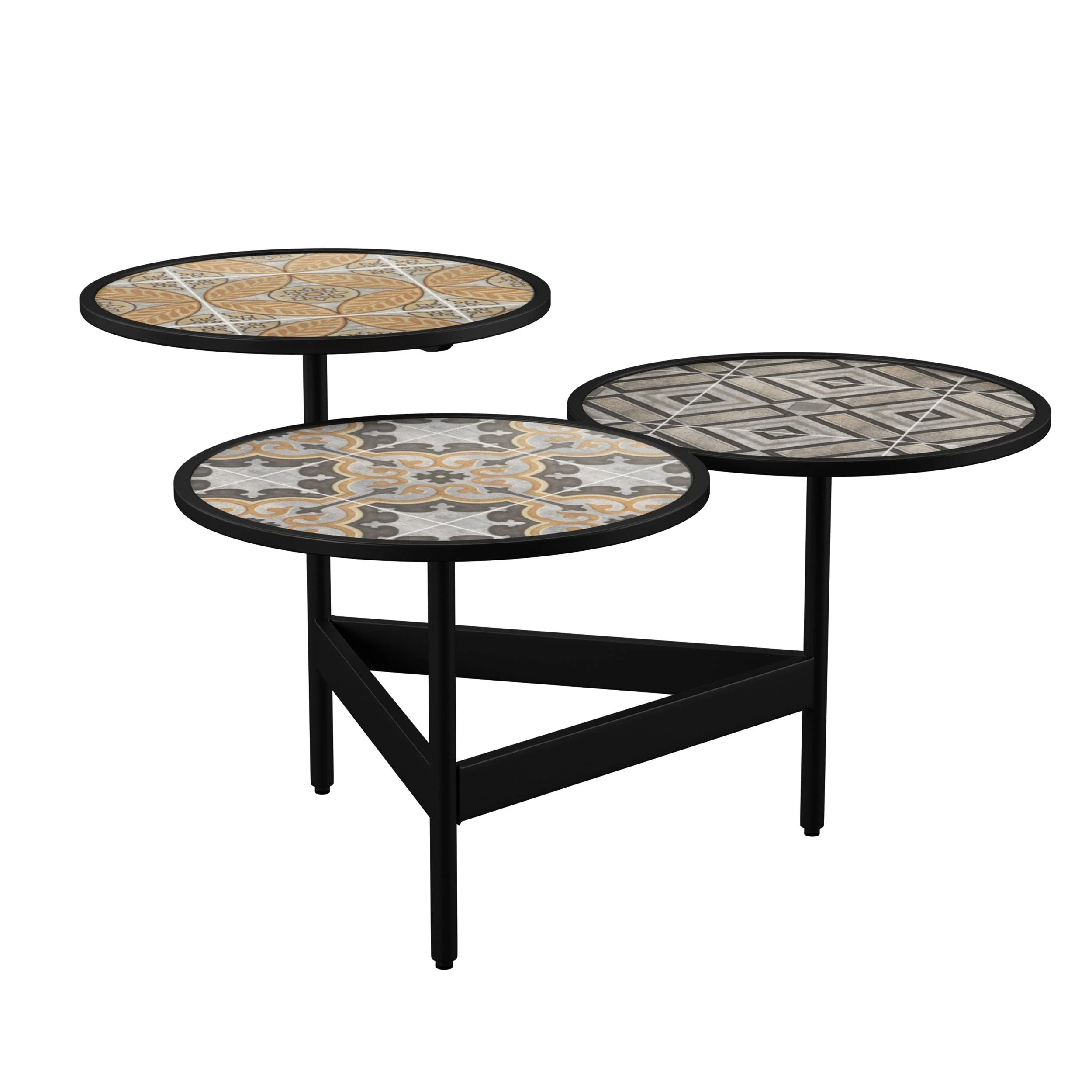 Lorengo Outdoor 3-Tier Cocktail Table - Frankwebs