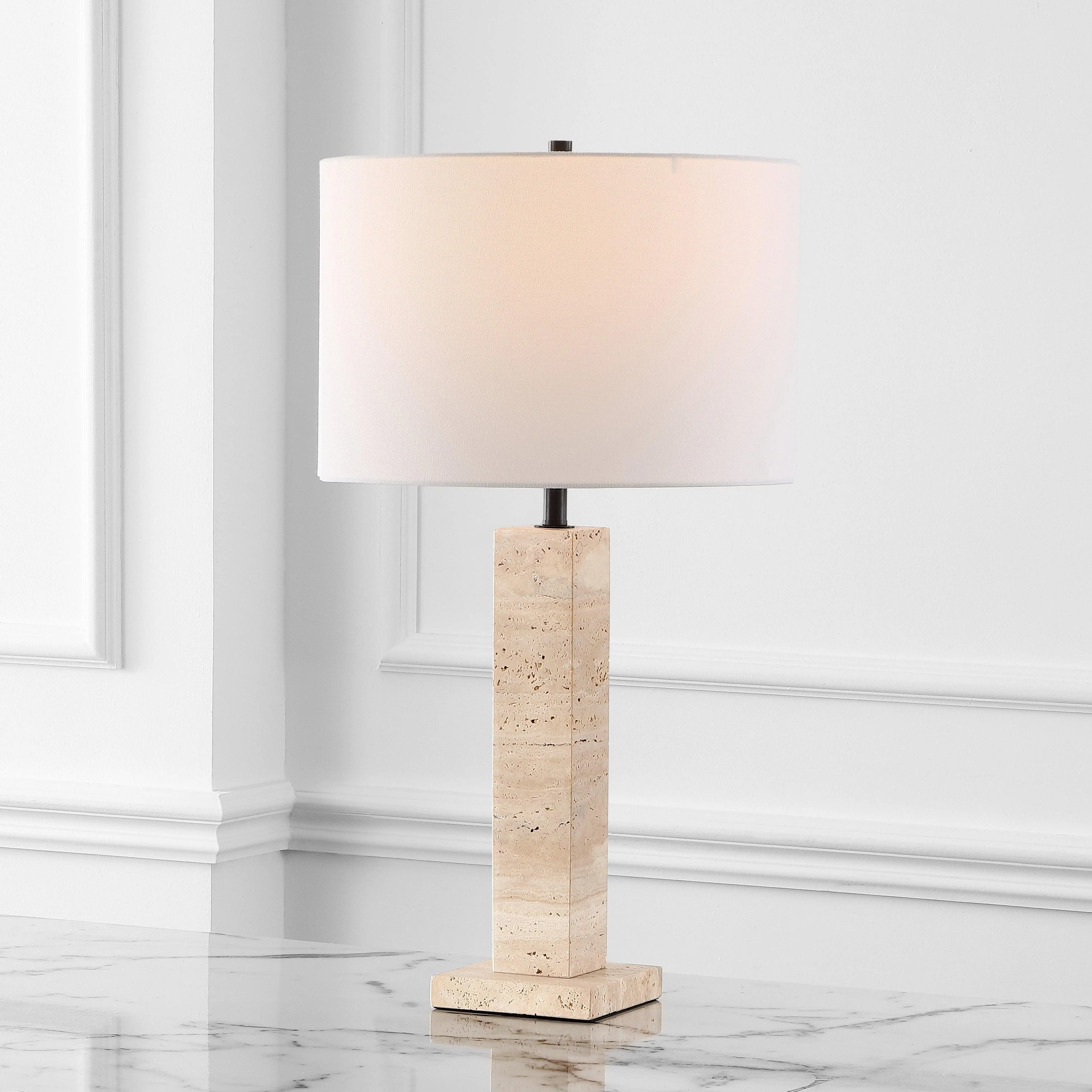 HANNABETH TRAVERTINE TABLE LAMP - Frankwebs