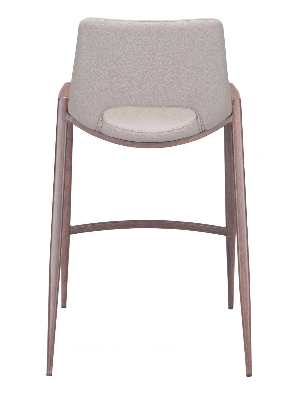 Desi Counter Chair (Set of 2) Beige & Walnut - Frankwebs