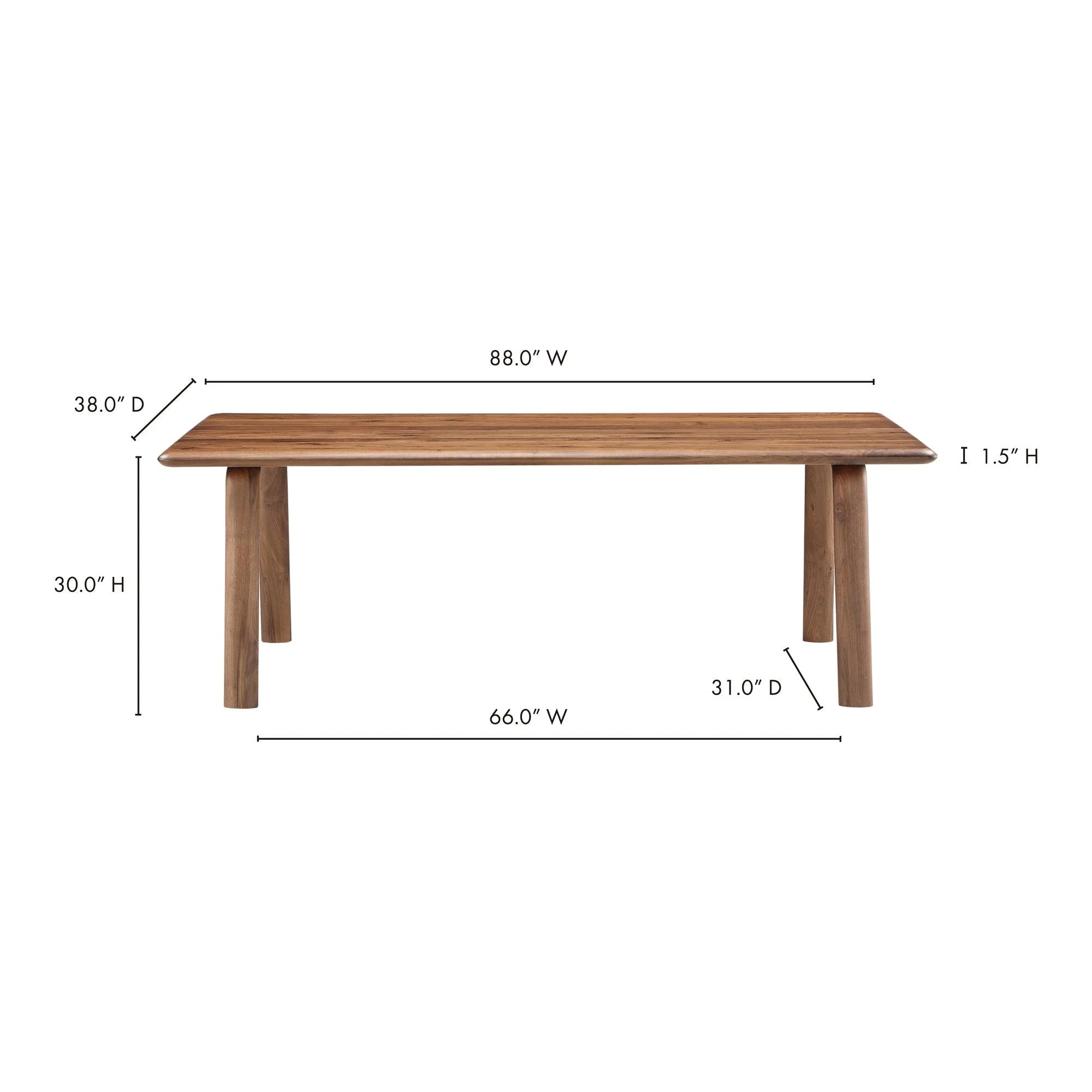 Malibu Dining Table Walnut - Frankwebs