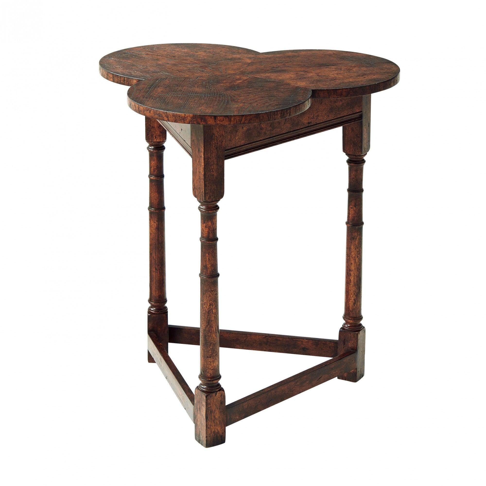 Oak Clover Accent Table - Frankwebs
