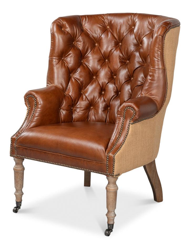 Welsh Leather & Jute Chair - Frankwebs
