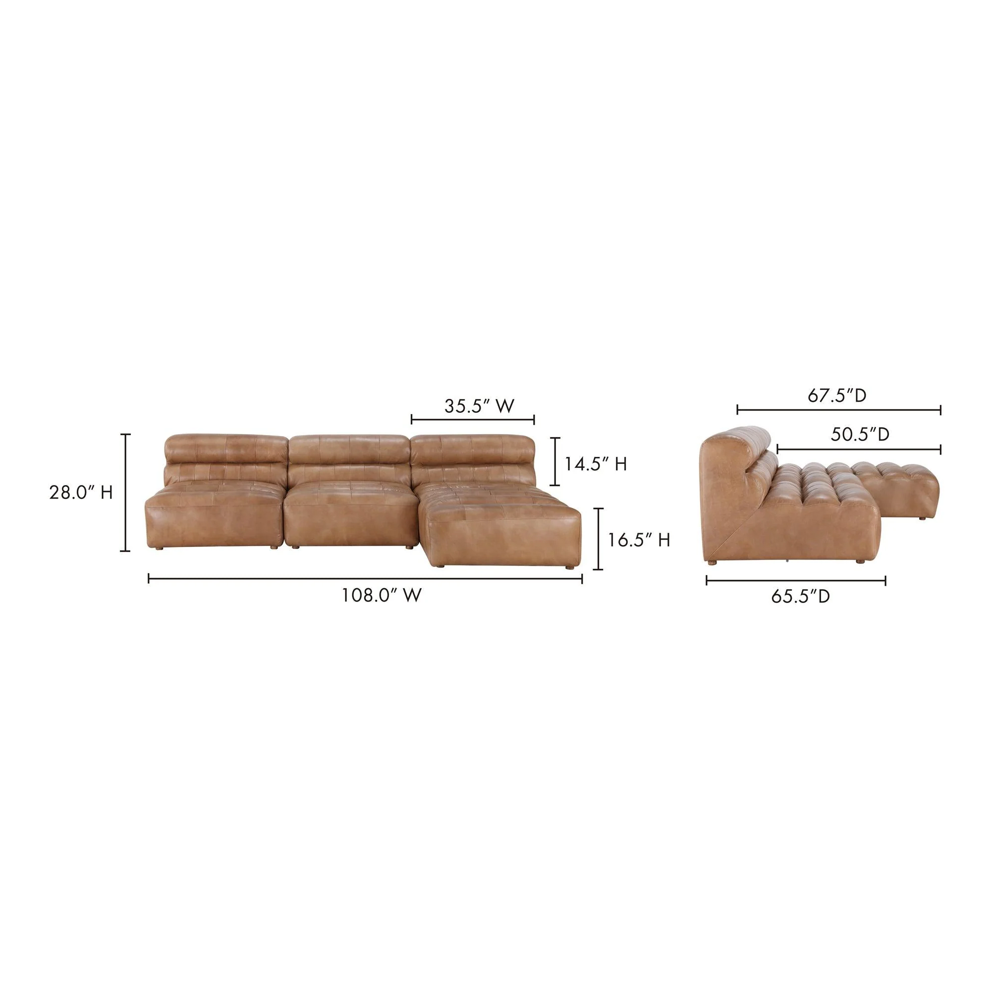 Ramsay Signature Modular Sectional Tan - Frankwebs