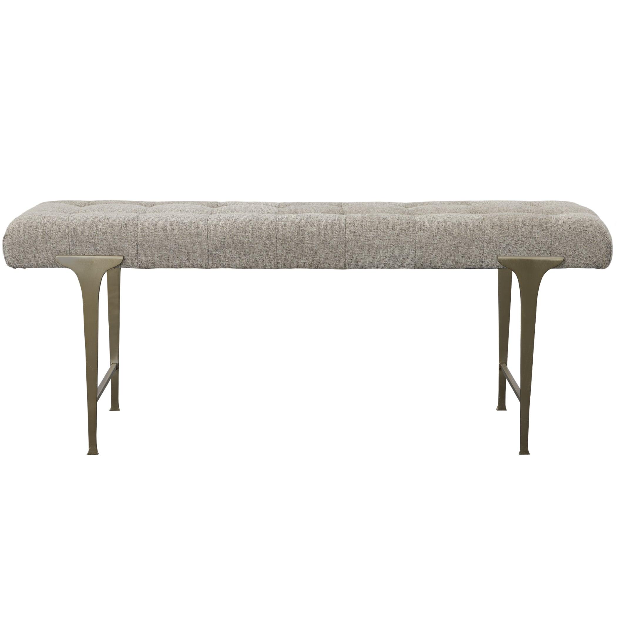 Imperial Upholstered Gray Bench - Frankwebs