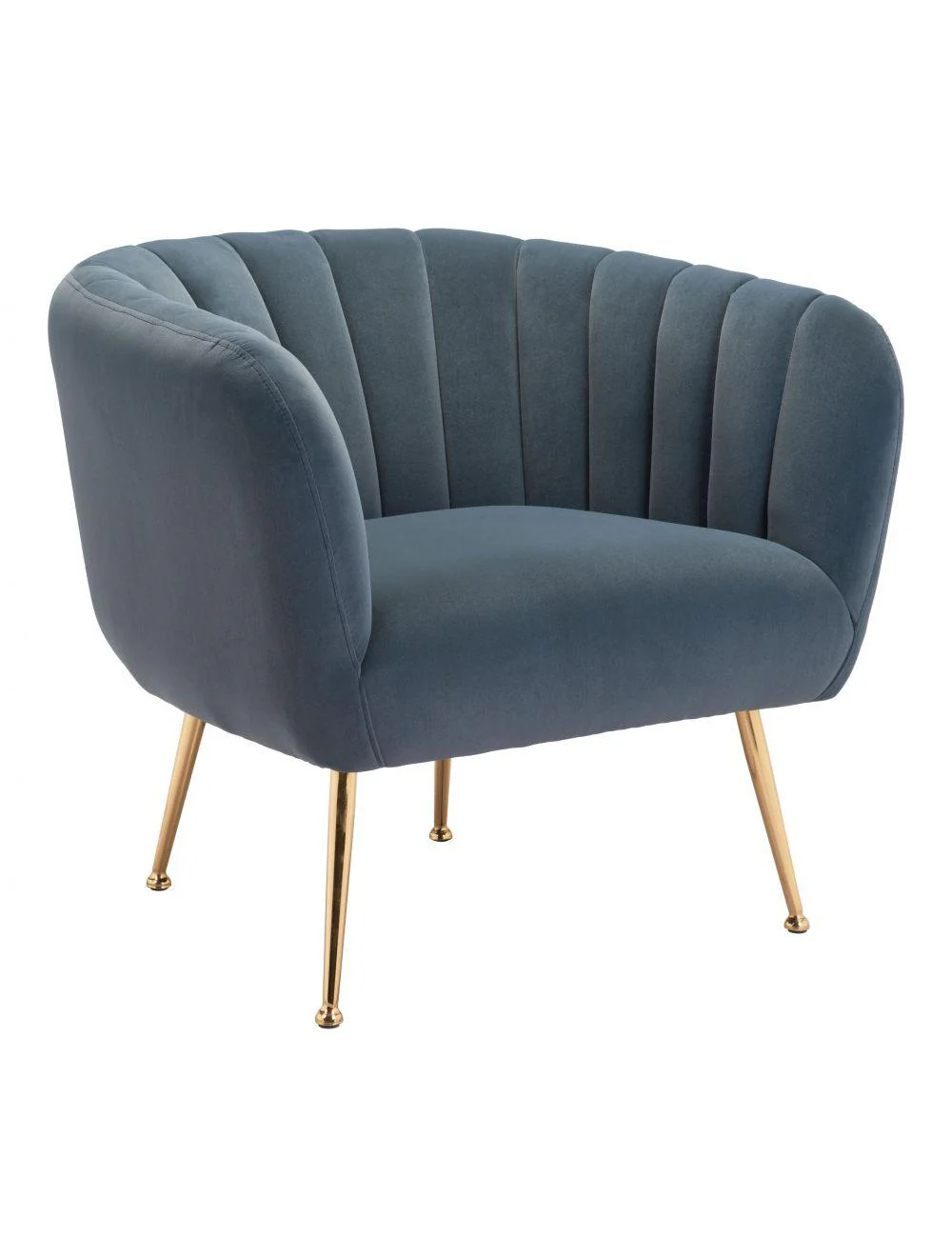 Deco Accent Chair Gray & Gold - Frankwebs