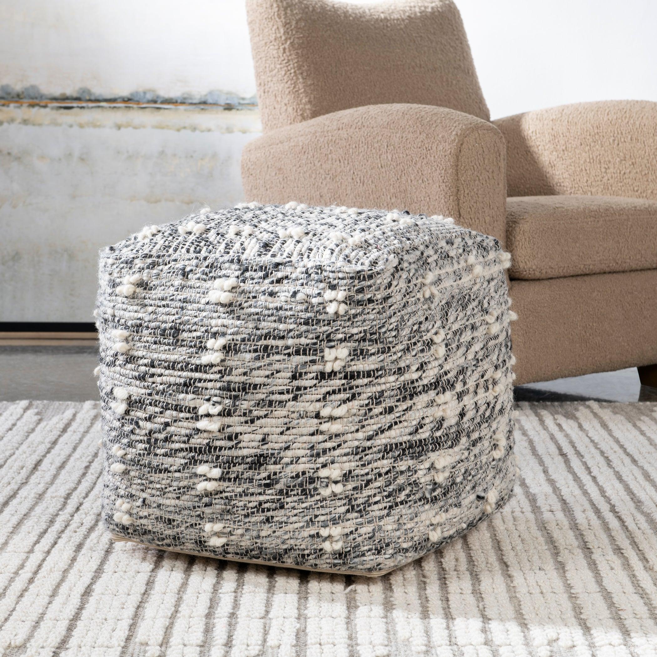 Narol Gray Pouf - Frankwebs