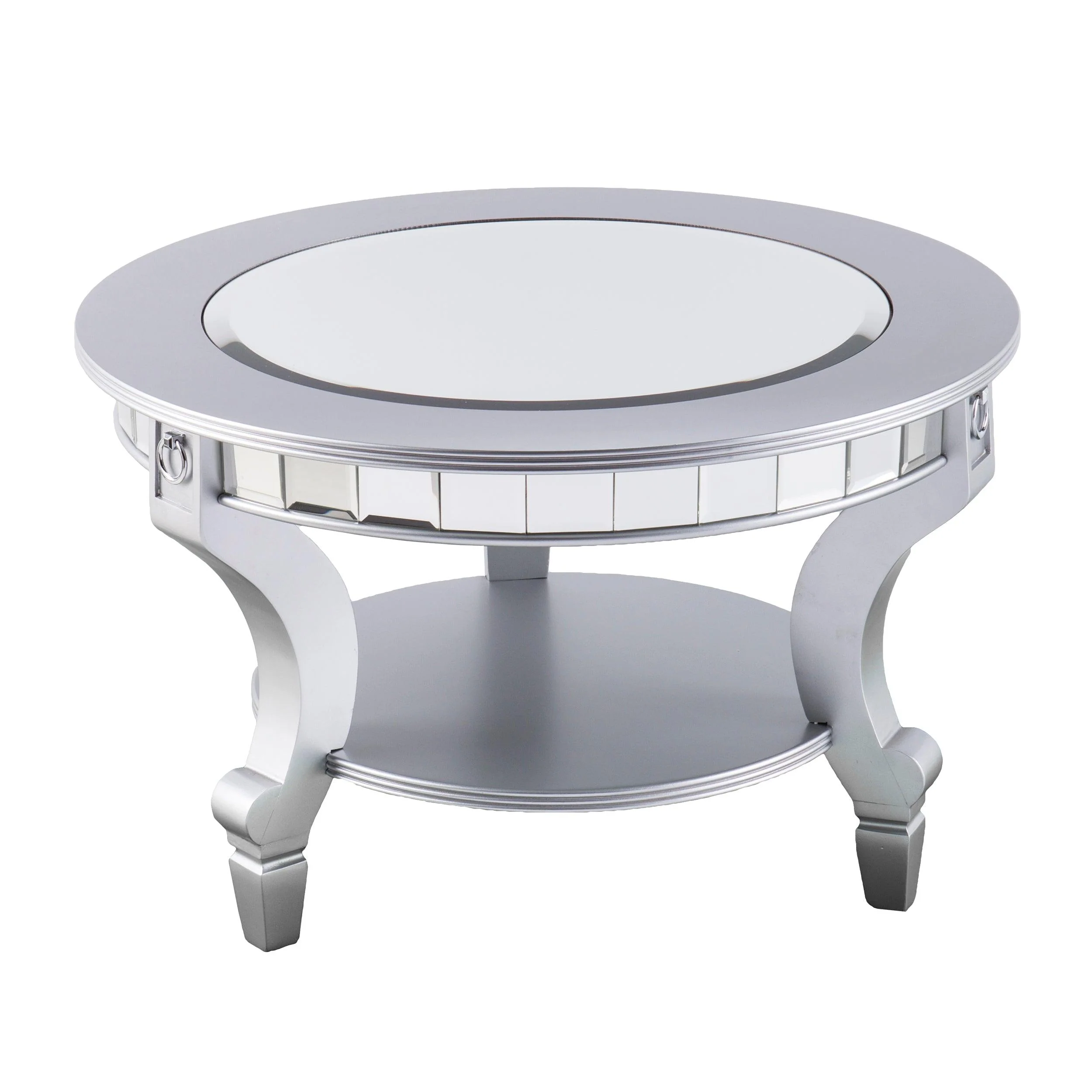 Linsay Mirrored Round Cocktail Table - Frankwebs