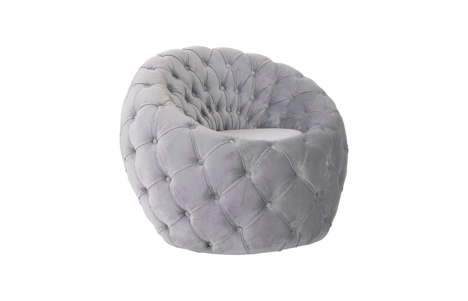 Egg Chair, Cool Gray Velvet Fabric - Frankwebs