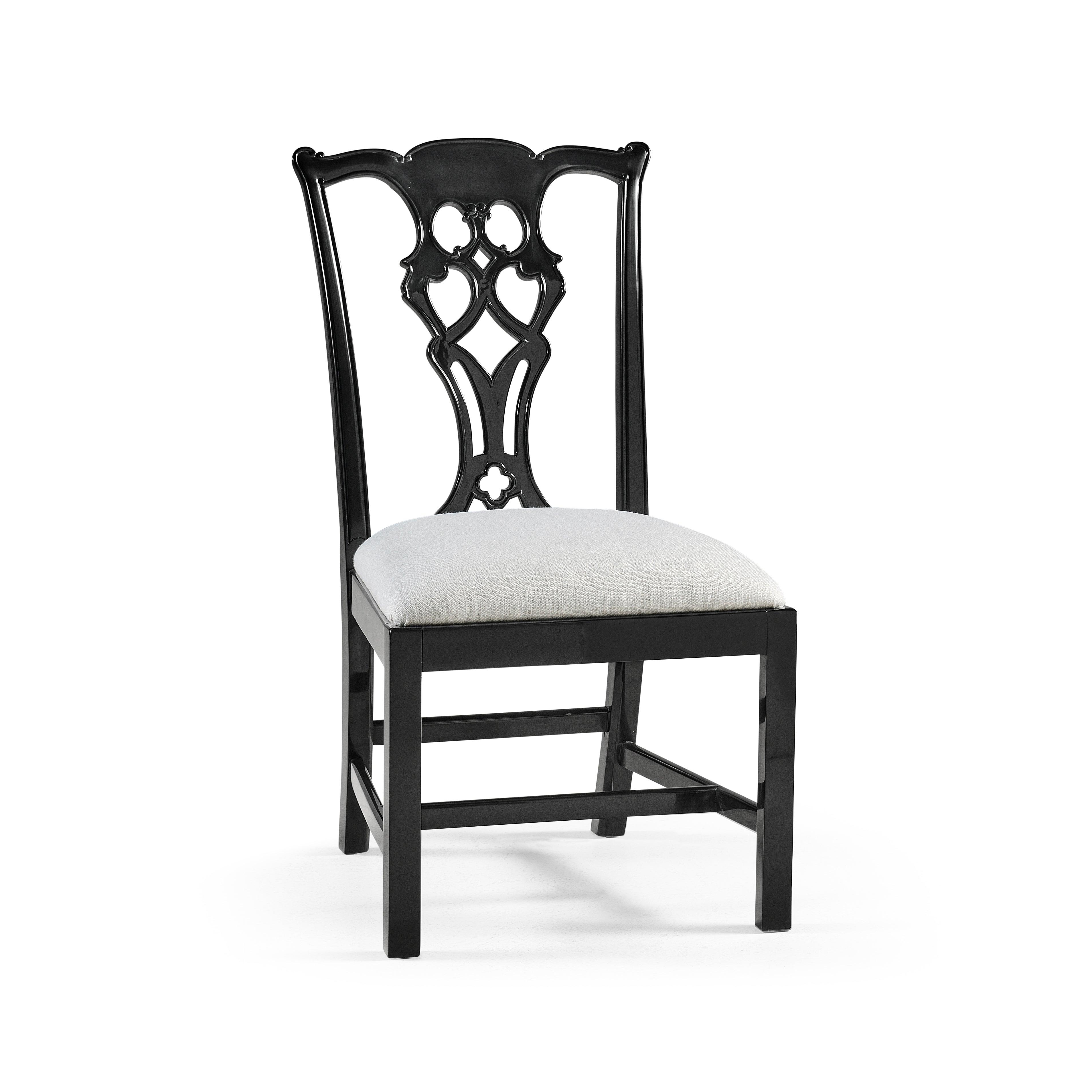 Reimagined Spark Chippendale Black Side Chair - Frankwebs