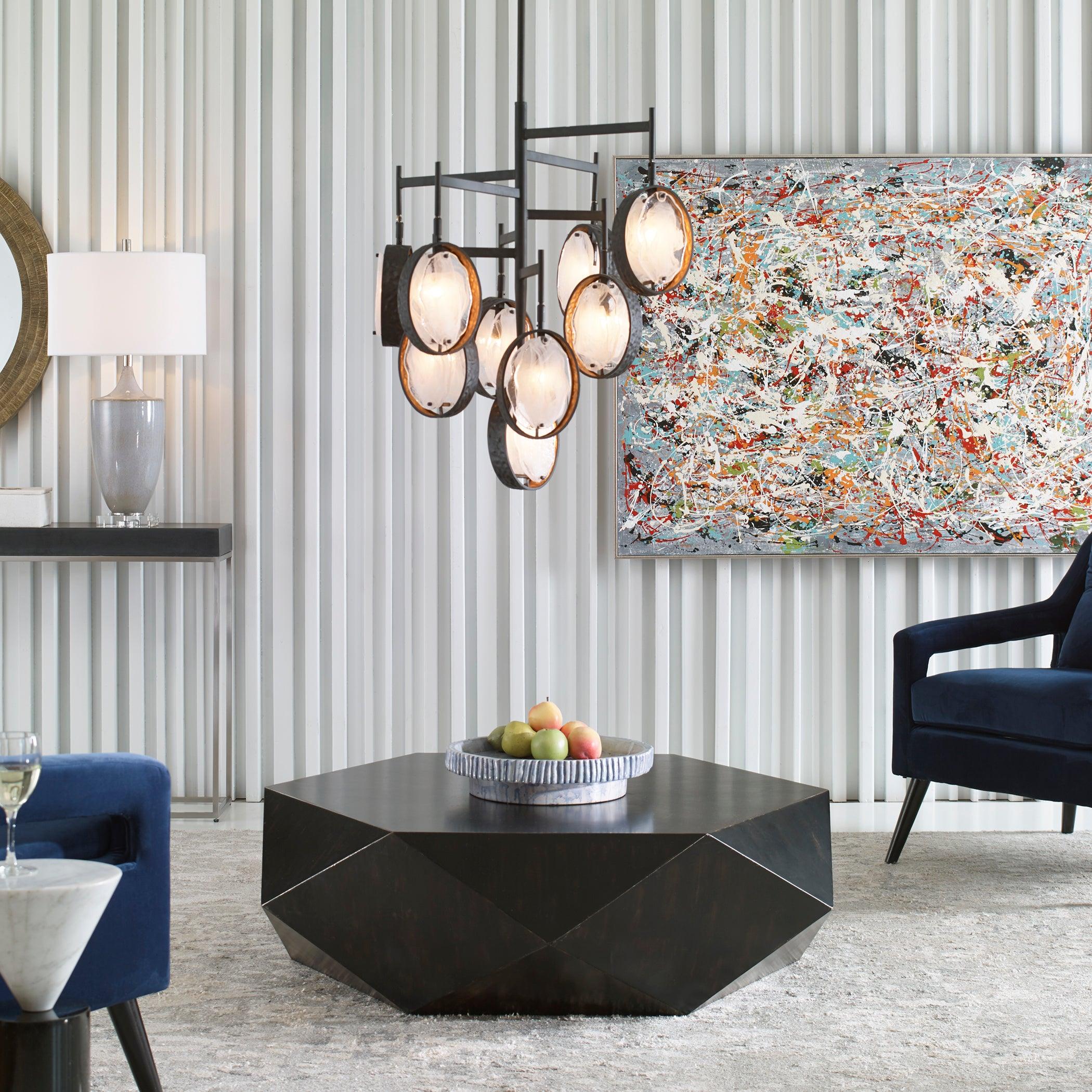 MAXIN DARK BRONZE 9 LIGHT CHANDELIER - Frankwebs