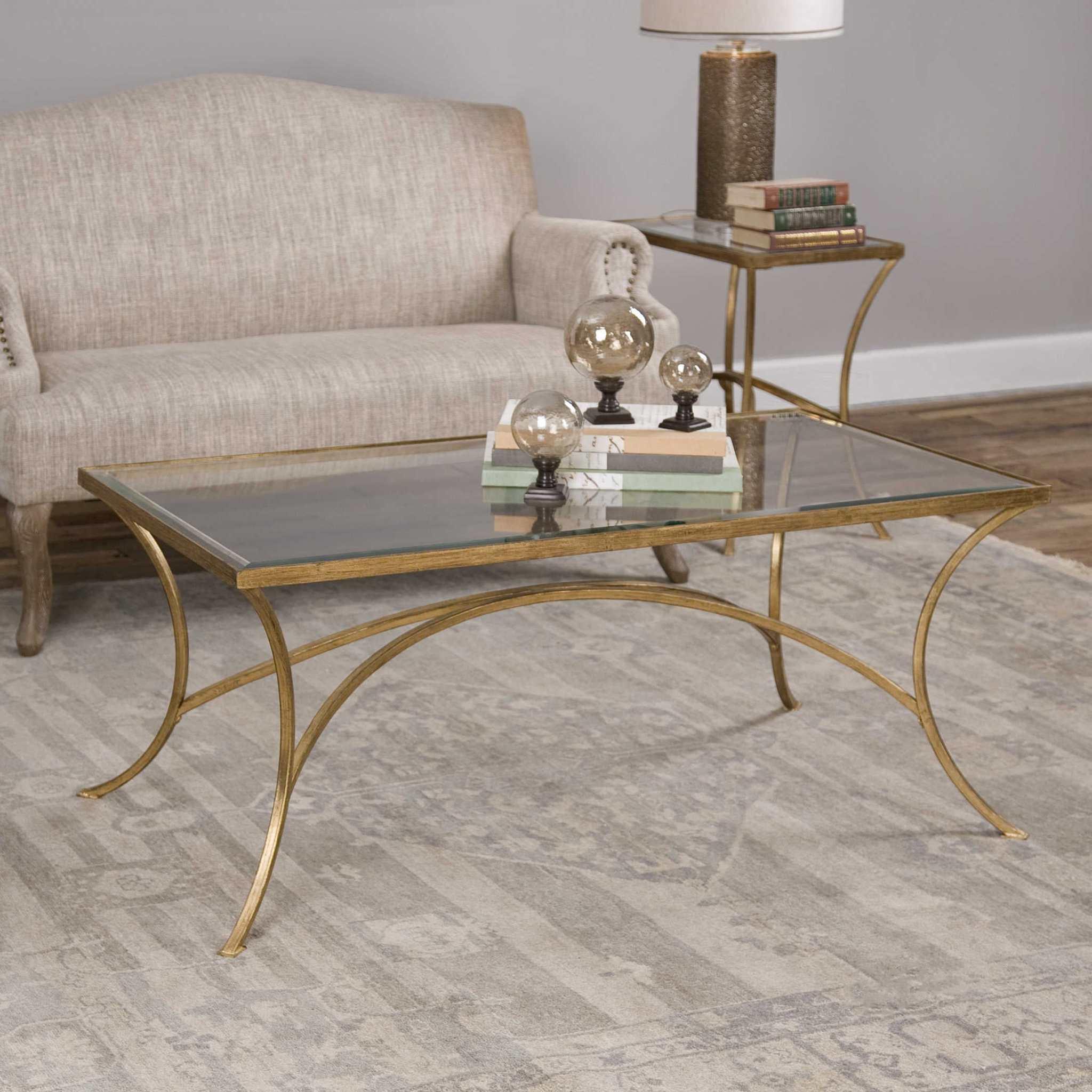 ALAYNA GOLD COFFEE TABLE - Frankwebs