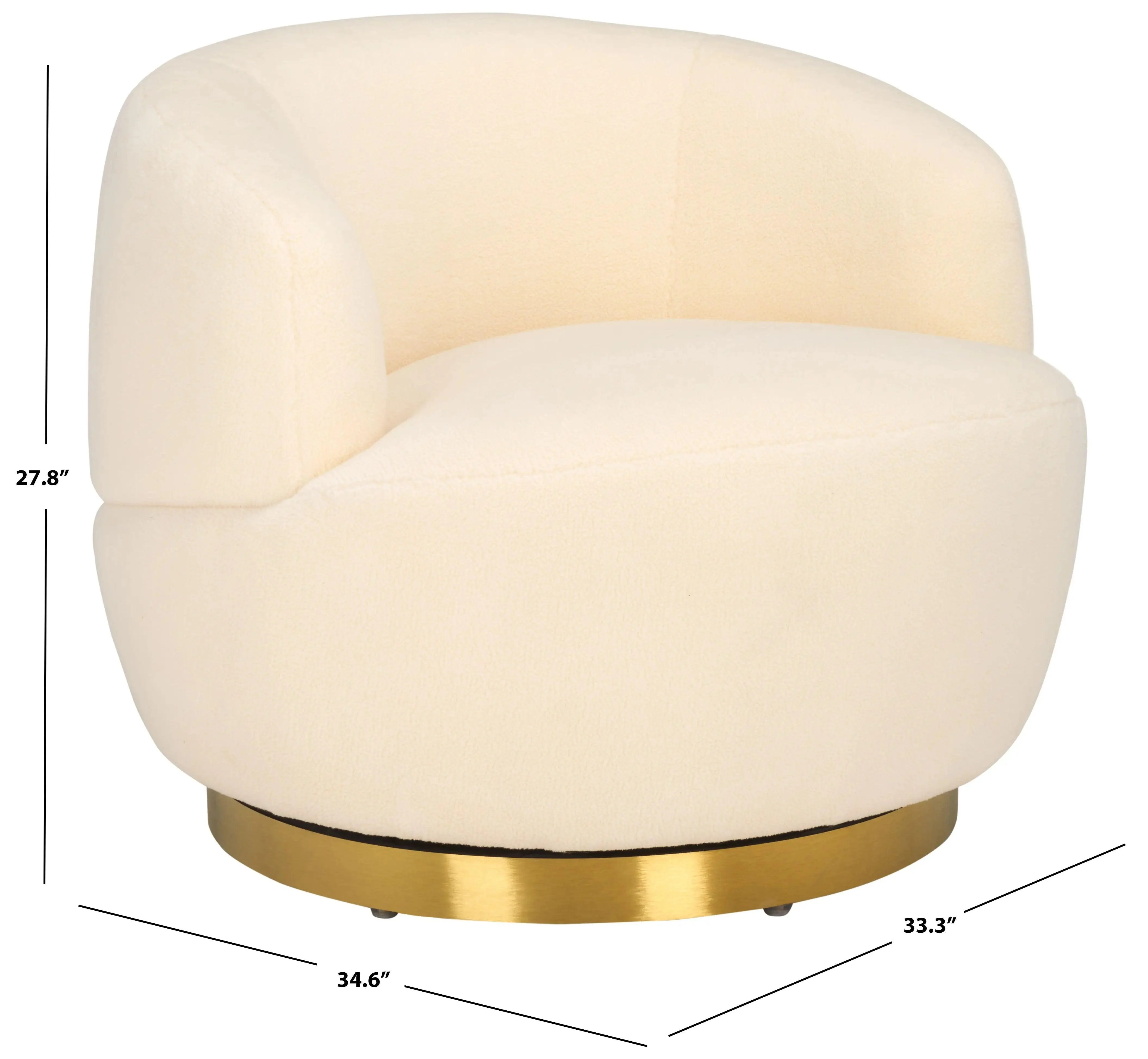 FLYNN FAUX LAMB WOOL SWIVEL CHAIR - Frankwebs
