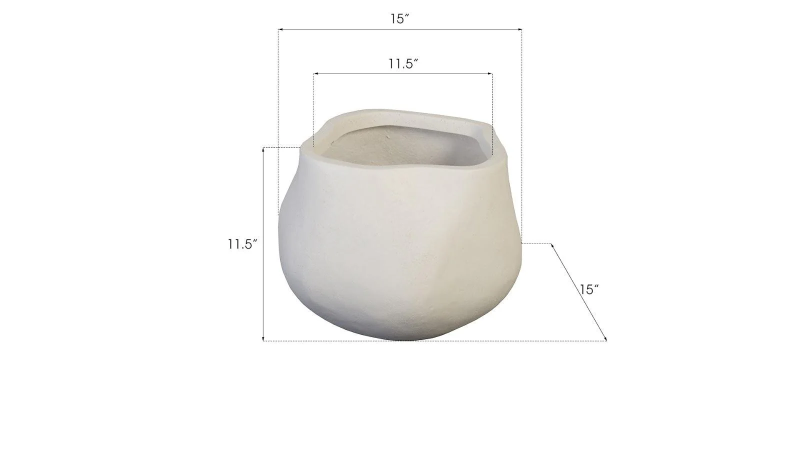 Claire Planter, Small, White - Frankwebs