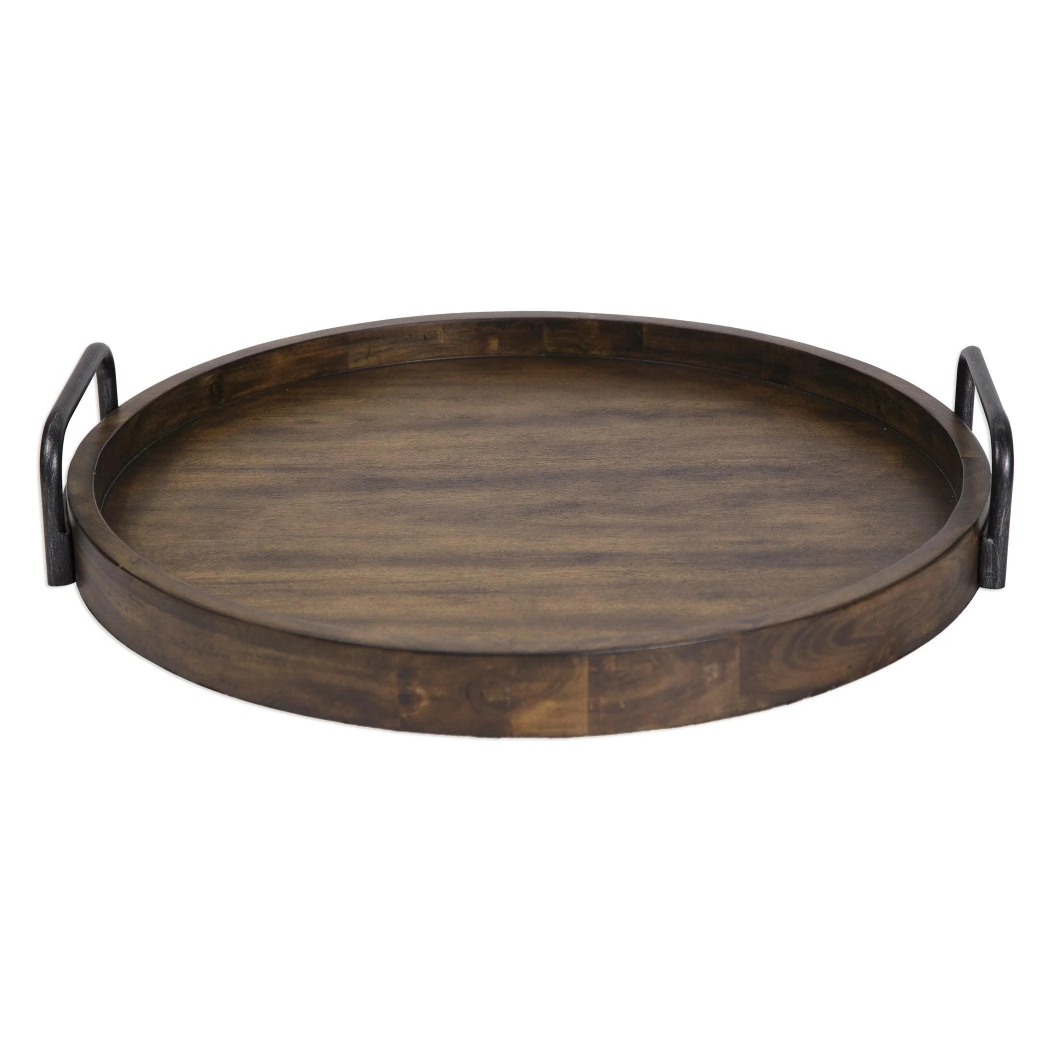 REINE ROUND WOODEN TRAY - Frankwebs