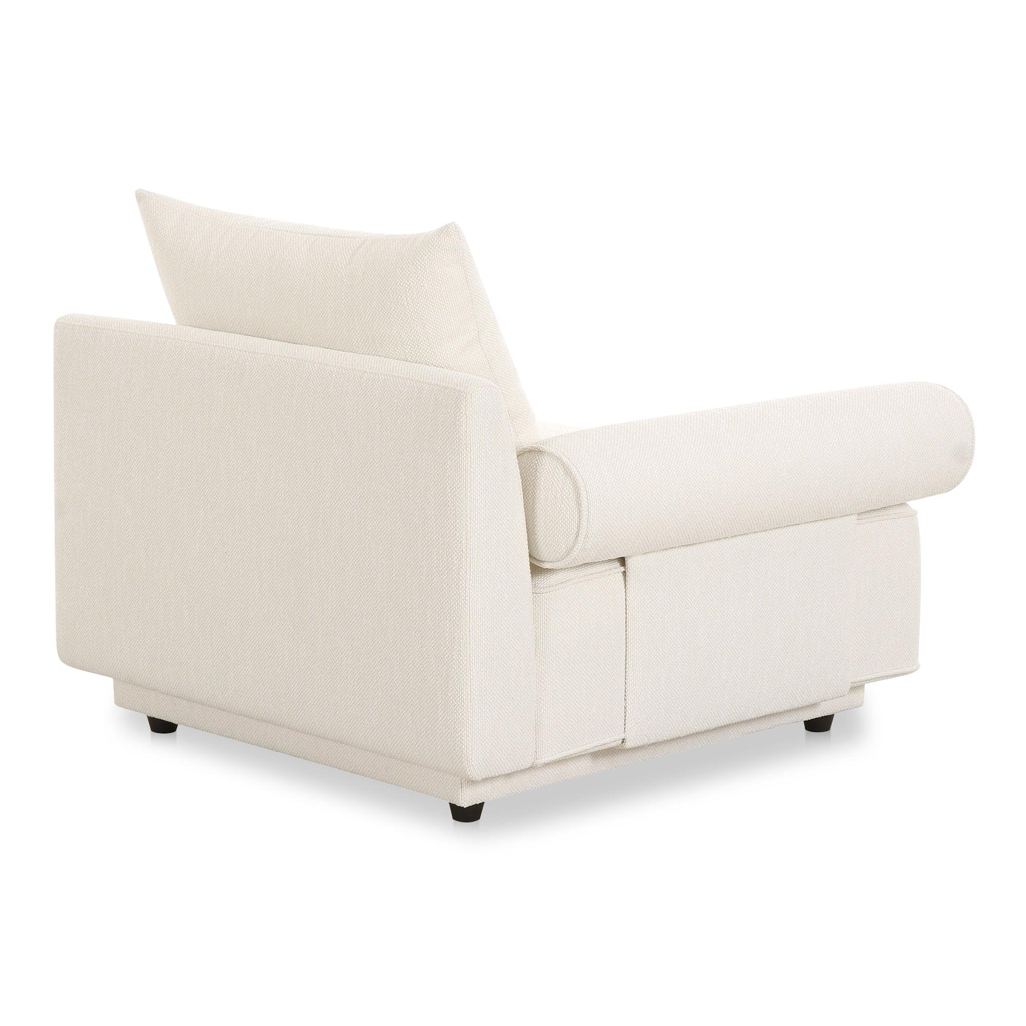 Rosello Left Arm Facing Chair White - Frankwebs