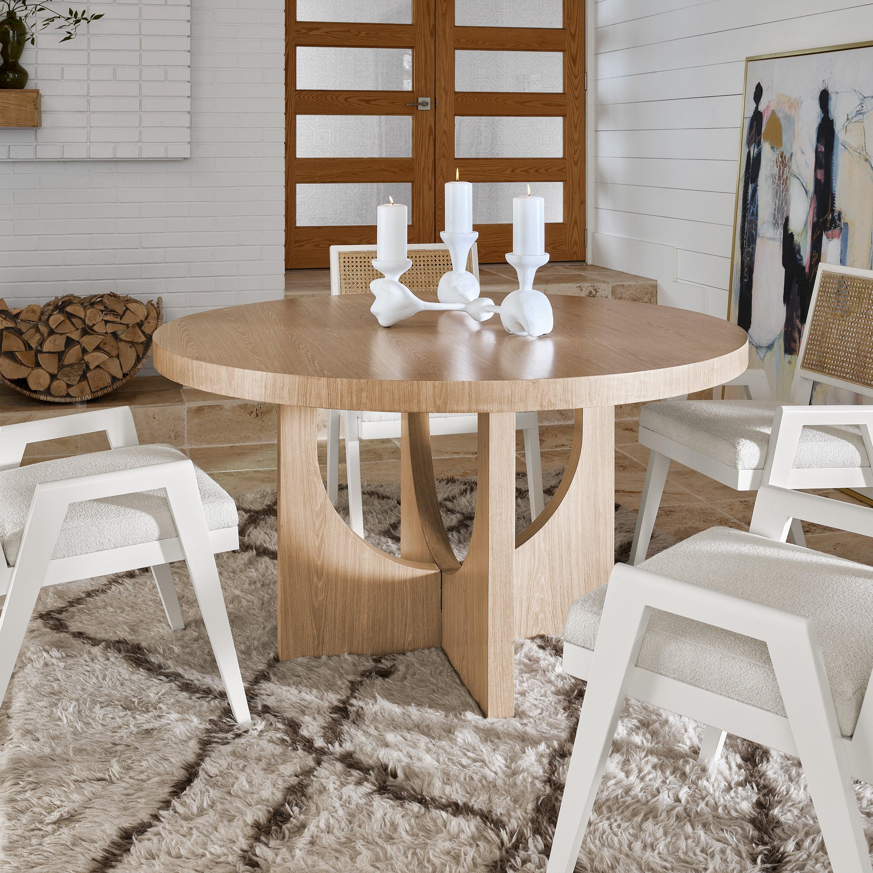 Modern Nomad Round Dining Table - Frankwebs