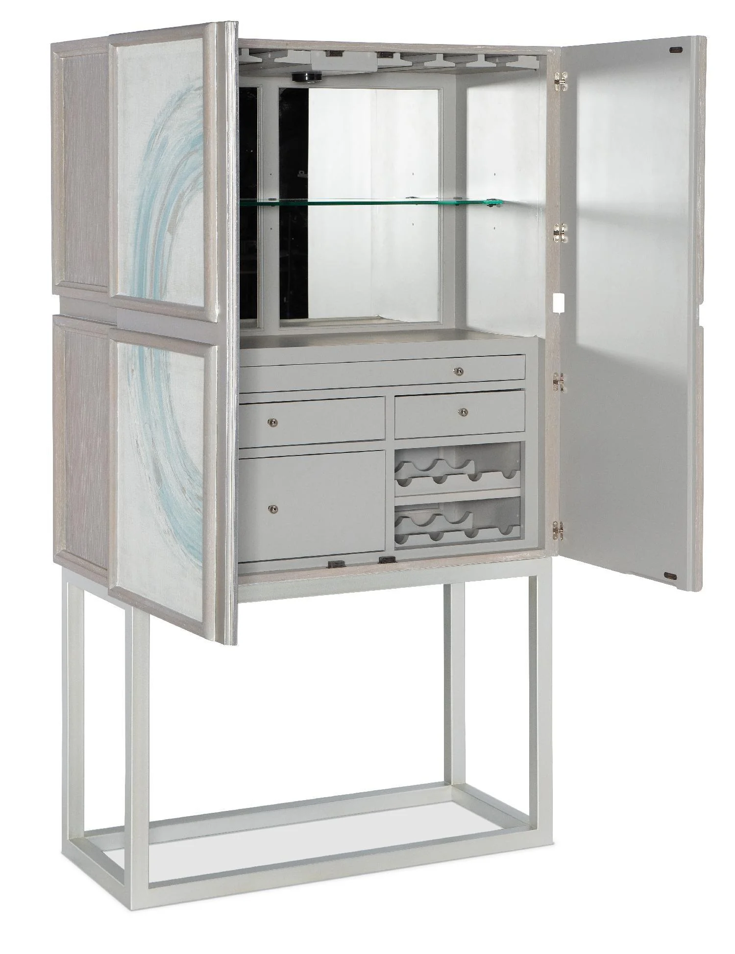 Melange Kandin Bar Cabinet - Frankwebs