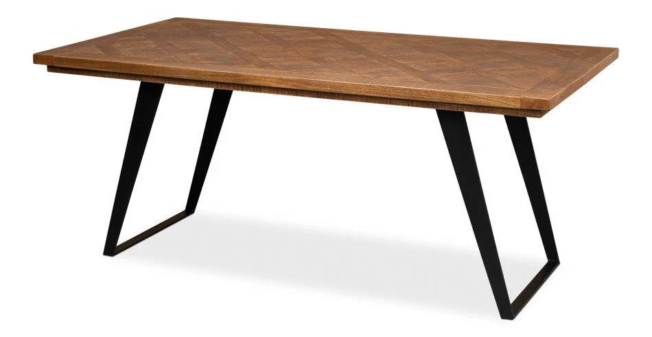 Paige Parquet Top Dining Table - Frankwebs