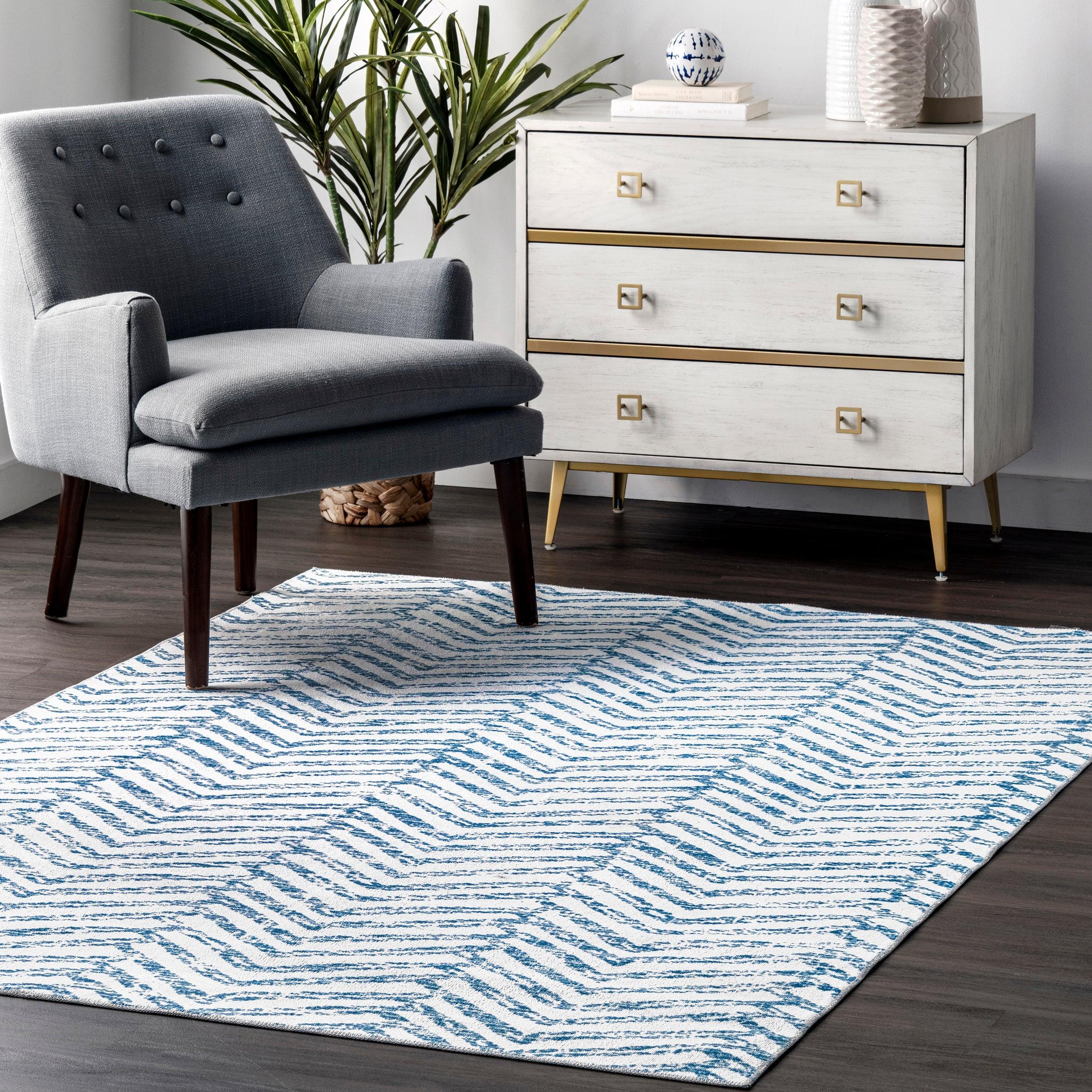 Rosanne Machine Washable Geometric Area Rug - Frankwebs