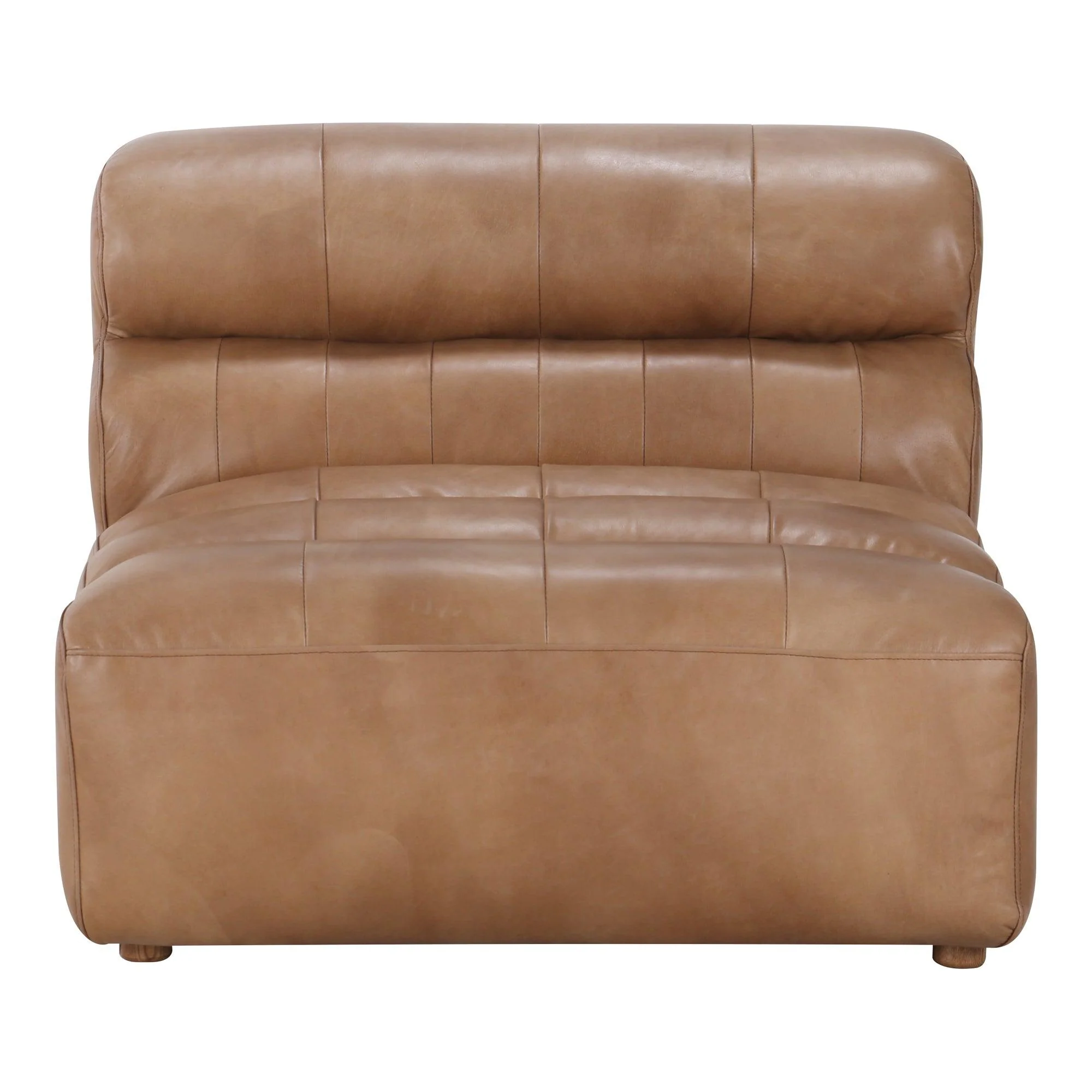 Ramsay Leather Slipper Chair Tan - Frankwebs