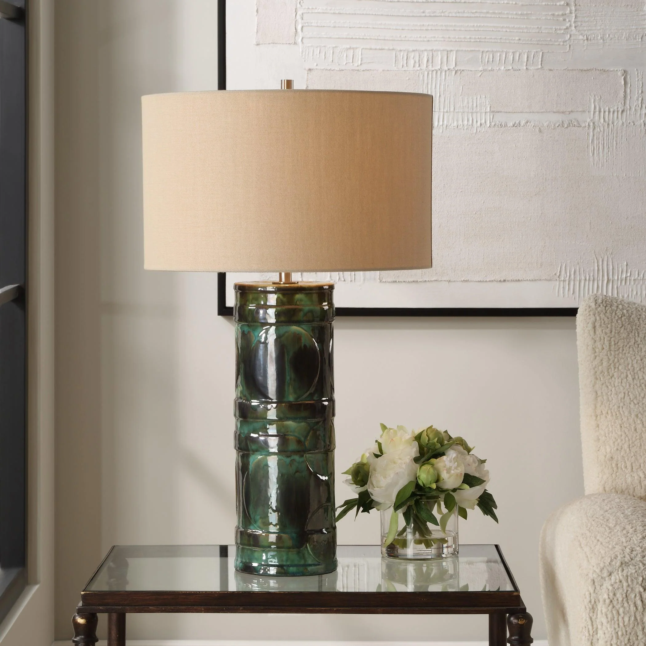 Loch Green Glaze Table Lamp - Frankwebs