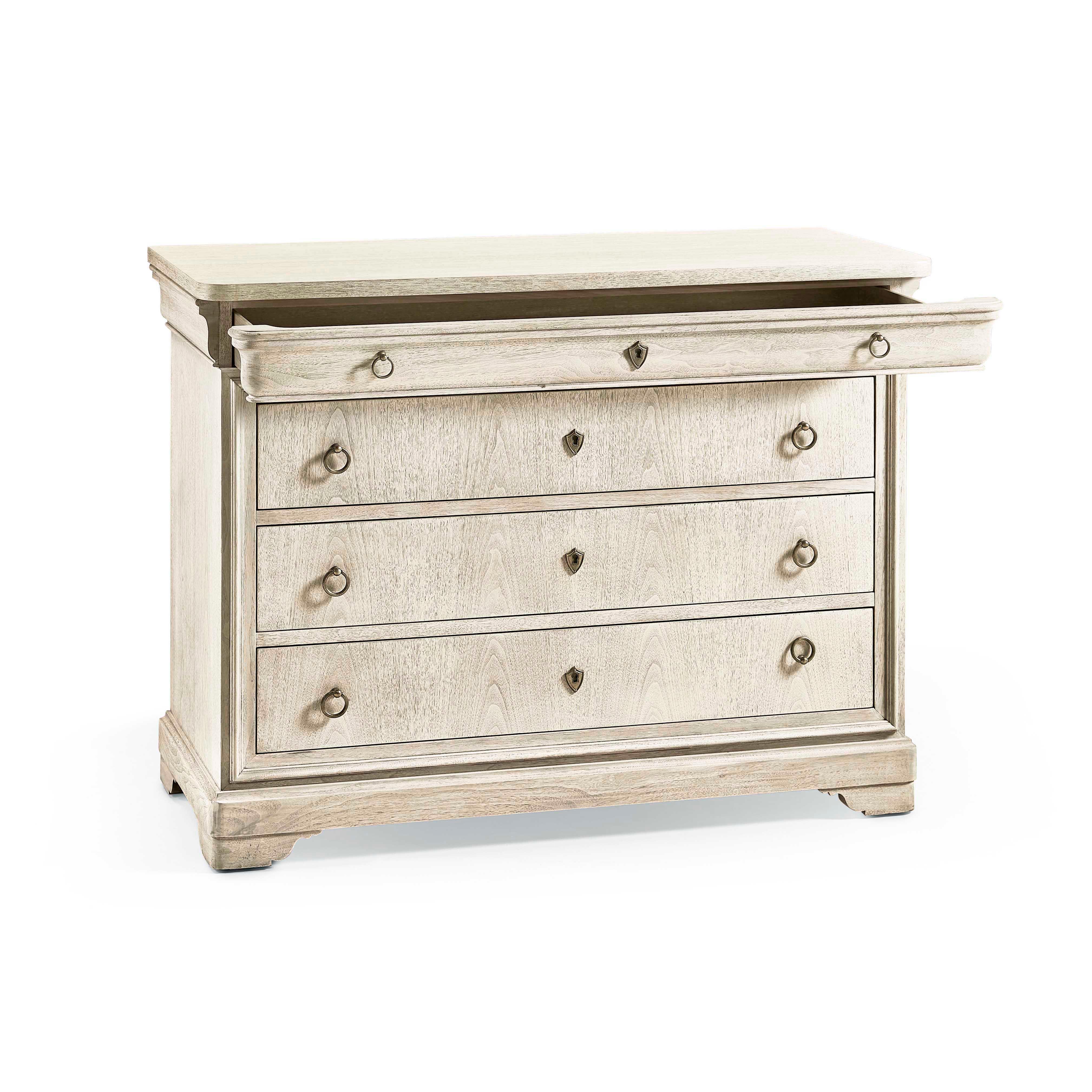 Timeless Entropy Louis Phillipe Drawer Chest in Bleached Walnut 46